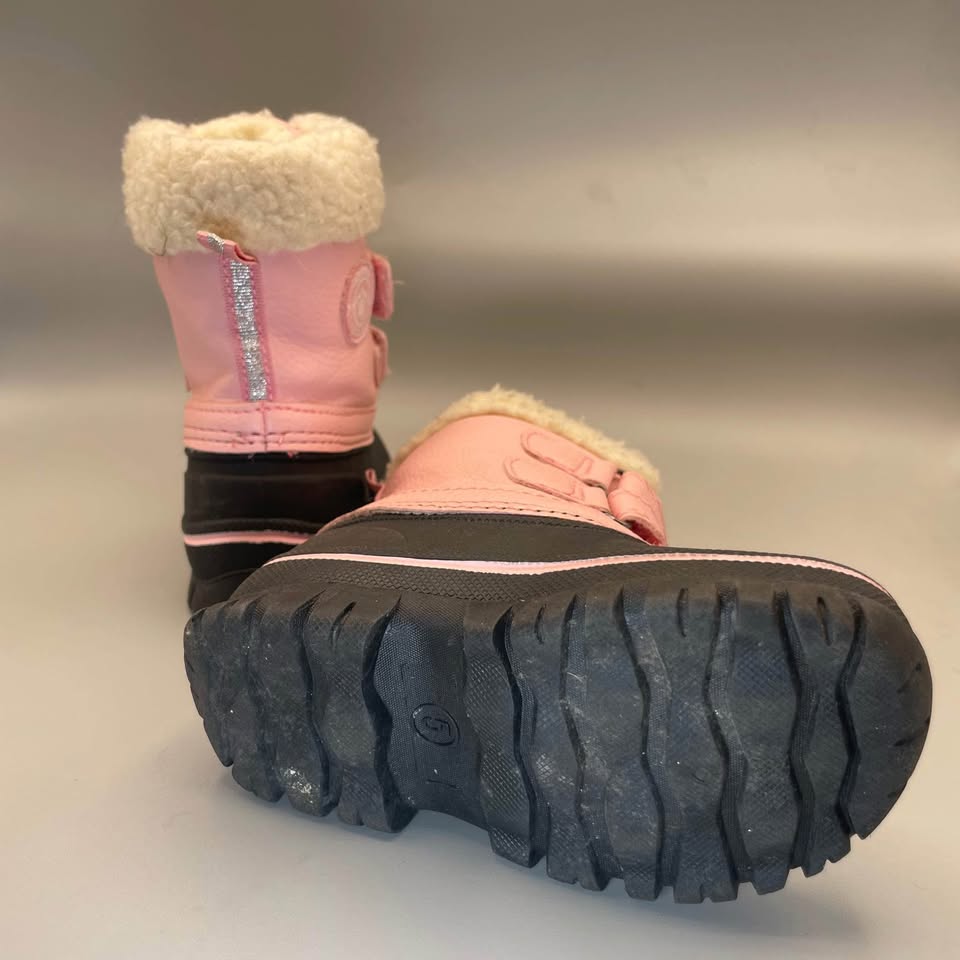 boots pink with fur, Kids, winter size 5C| toodler. -20 C - photo 3