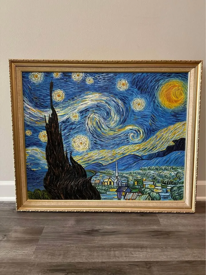 Van Gogh’s Starry Night Painted Canvas Reproduction thumbnail