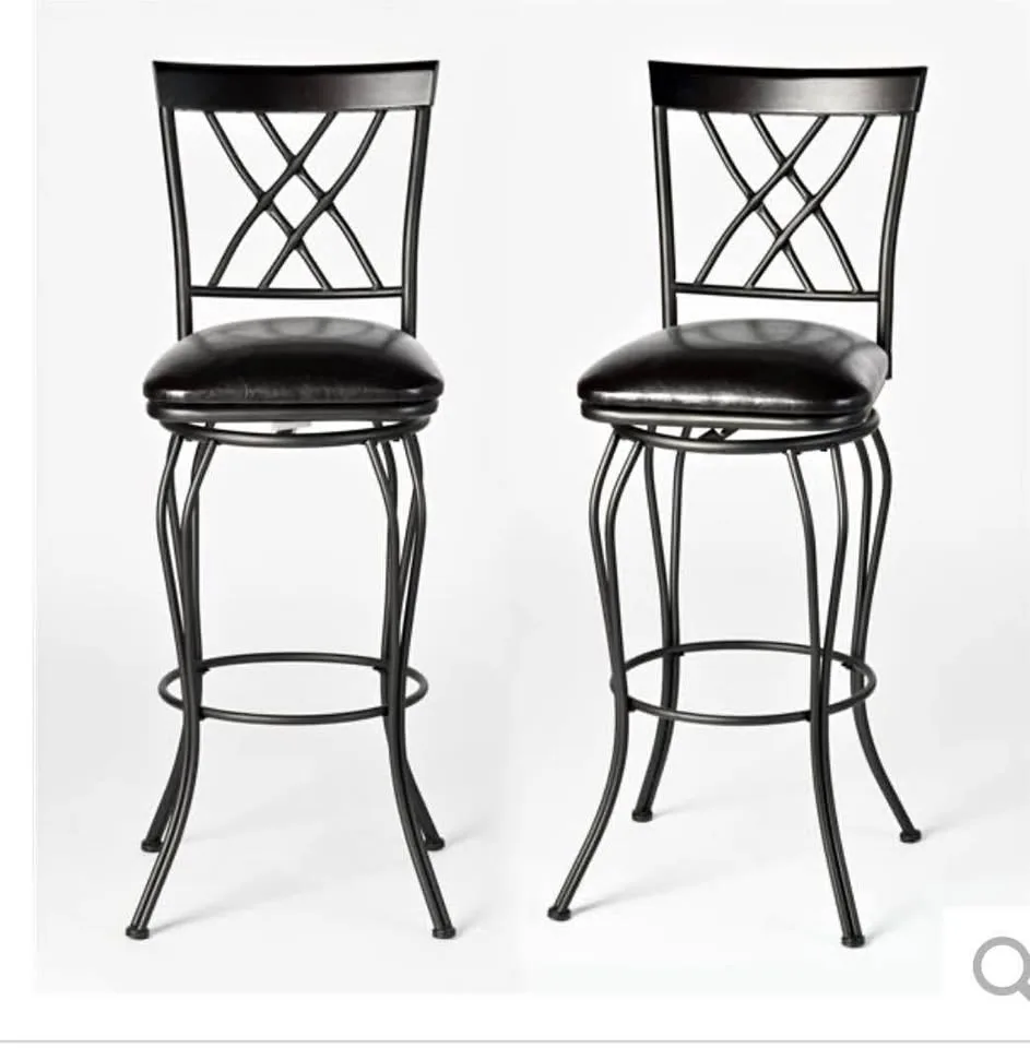 29” Black Swivel Bar Stools – Set of 2 #2448 thumbnail