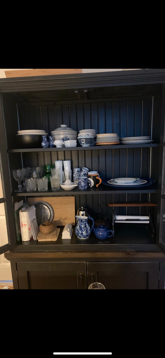 Reclaimed Wood Hutch / Cabinet — Matte Black - photo 5