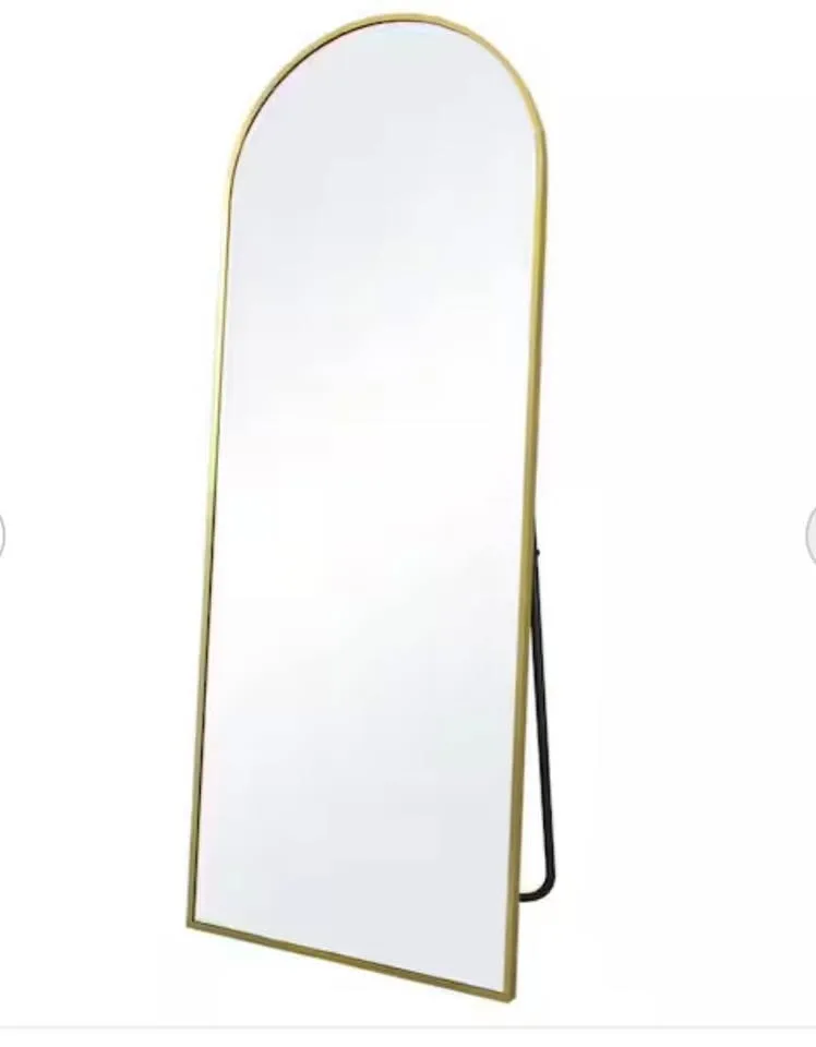 17 in. W x 58 in. H Arched Gold Full Length Mirror #1858 image indicator(2)