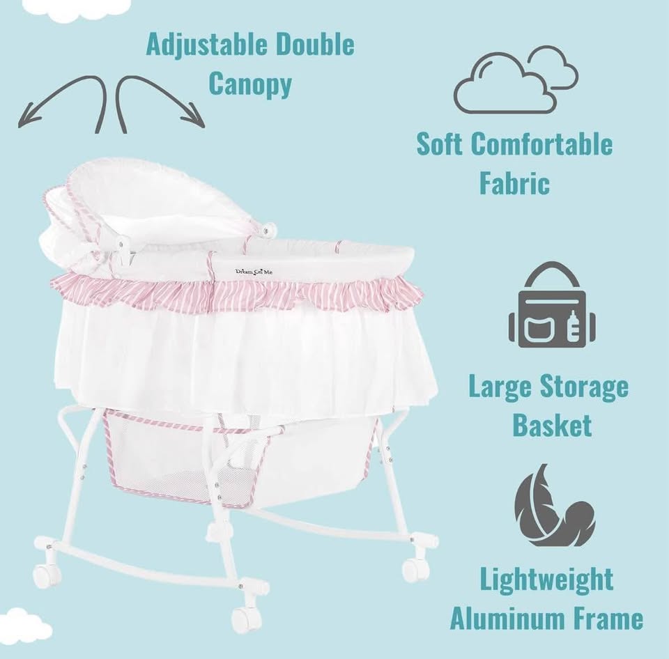 Dream On Me Lacy Portable 2-in-1 Bassinet & Cradle - photo 4