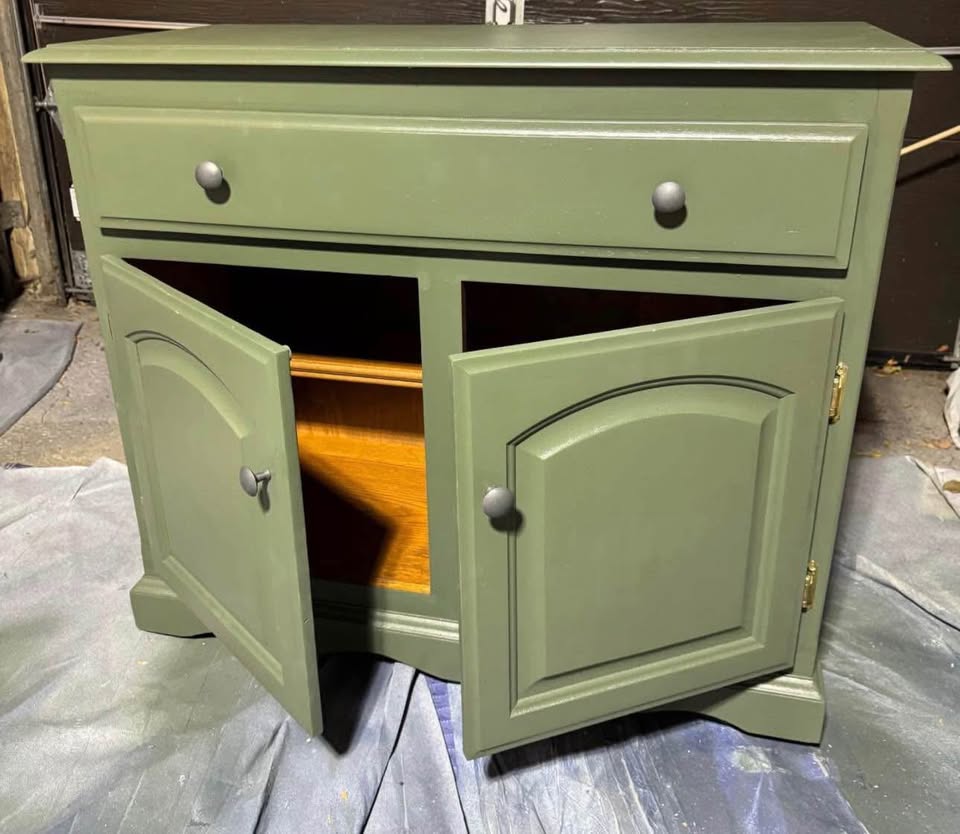 Modern Sage Green Sideboard / Cabinet – $250 - photo 4