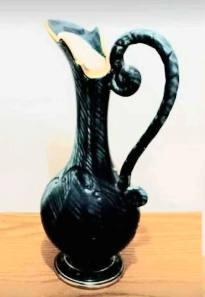 Vtg.Hand Painted H.Bequet Quaregnon Ewer image indicator(3)