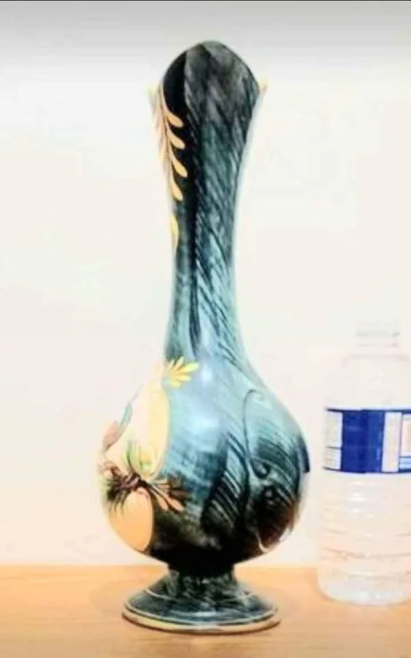 Vtg.Hand Painted H.Bequet Quaregnon Ewer image indicator(4)