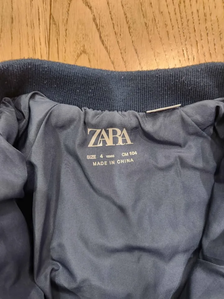 TODDLER Zara water repellent bomber jacket SIZE 4 years old image indicator(3)