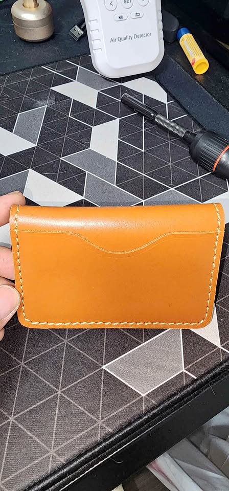 Unisex Tan Leather wallet