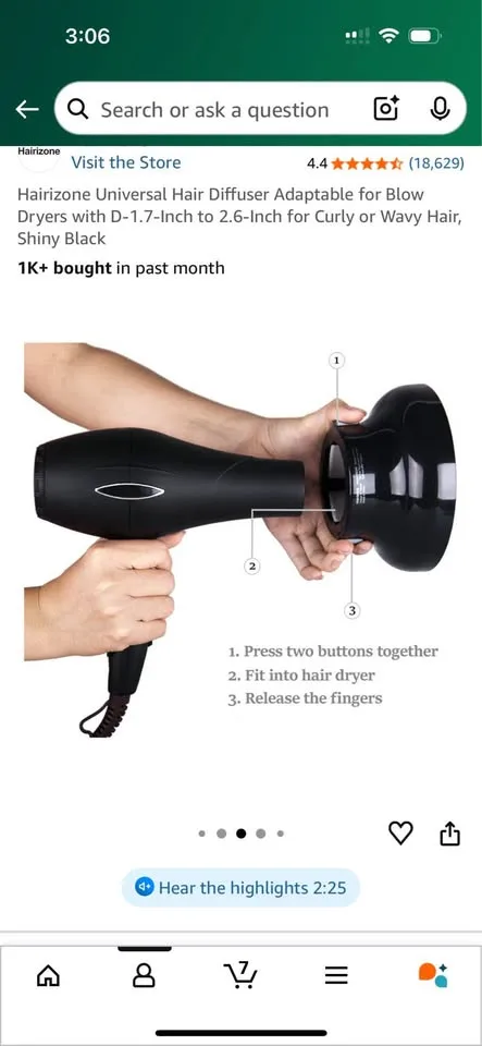 Hairizone Universal Hair Diffuser image indicator(5)