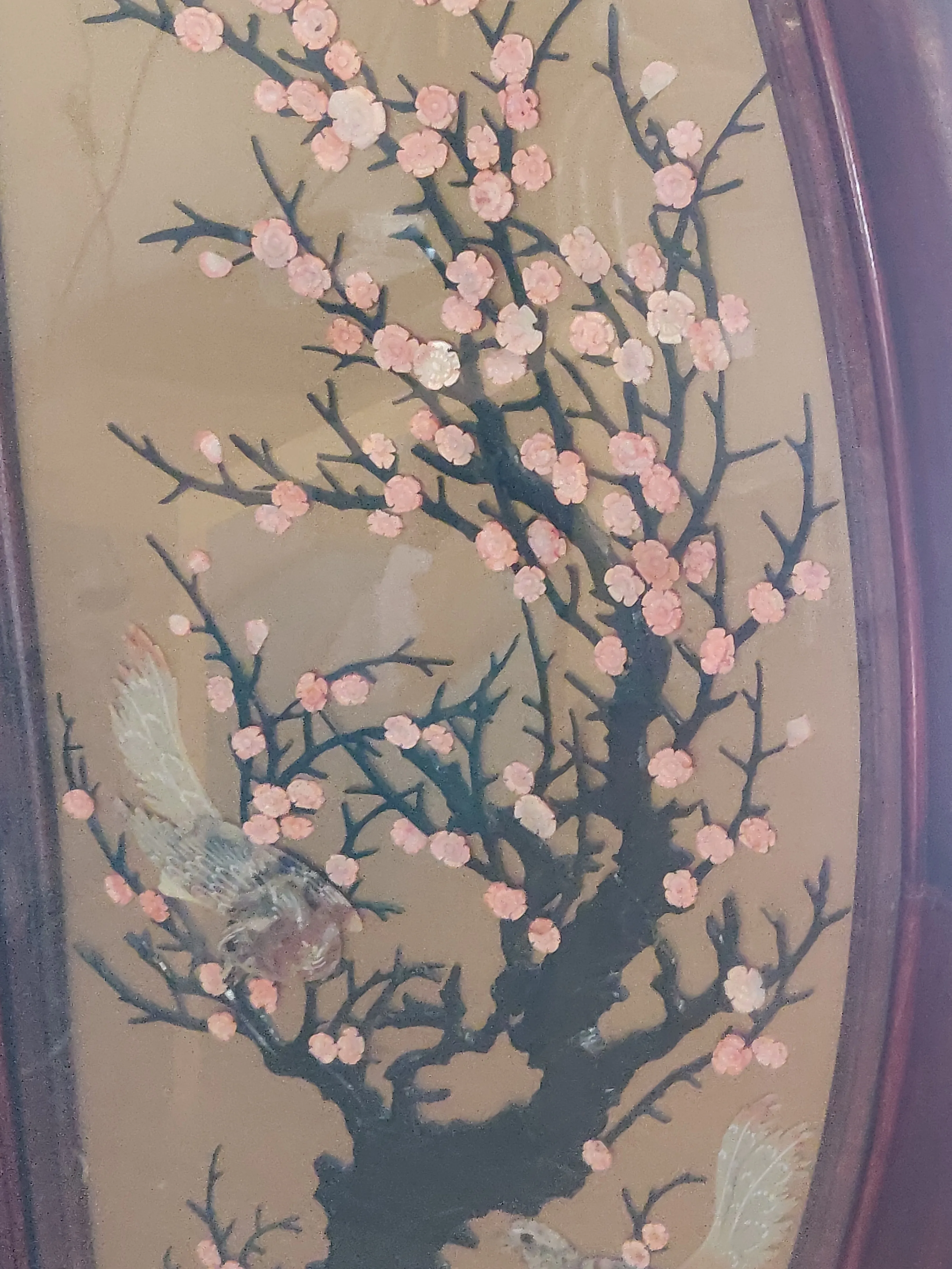 Chinese Folding Screen Room Divider 4 Panel - Pearl & Jade image indicator(5)