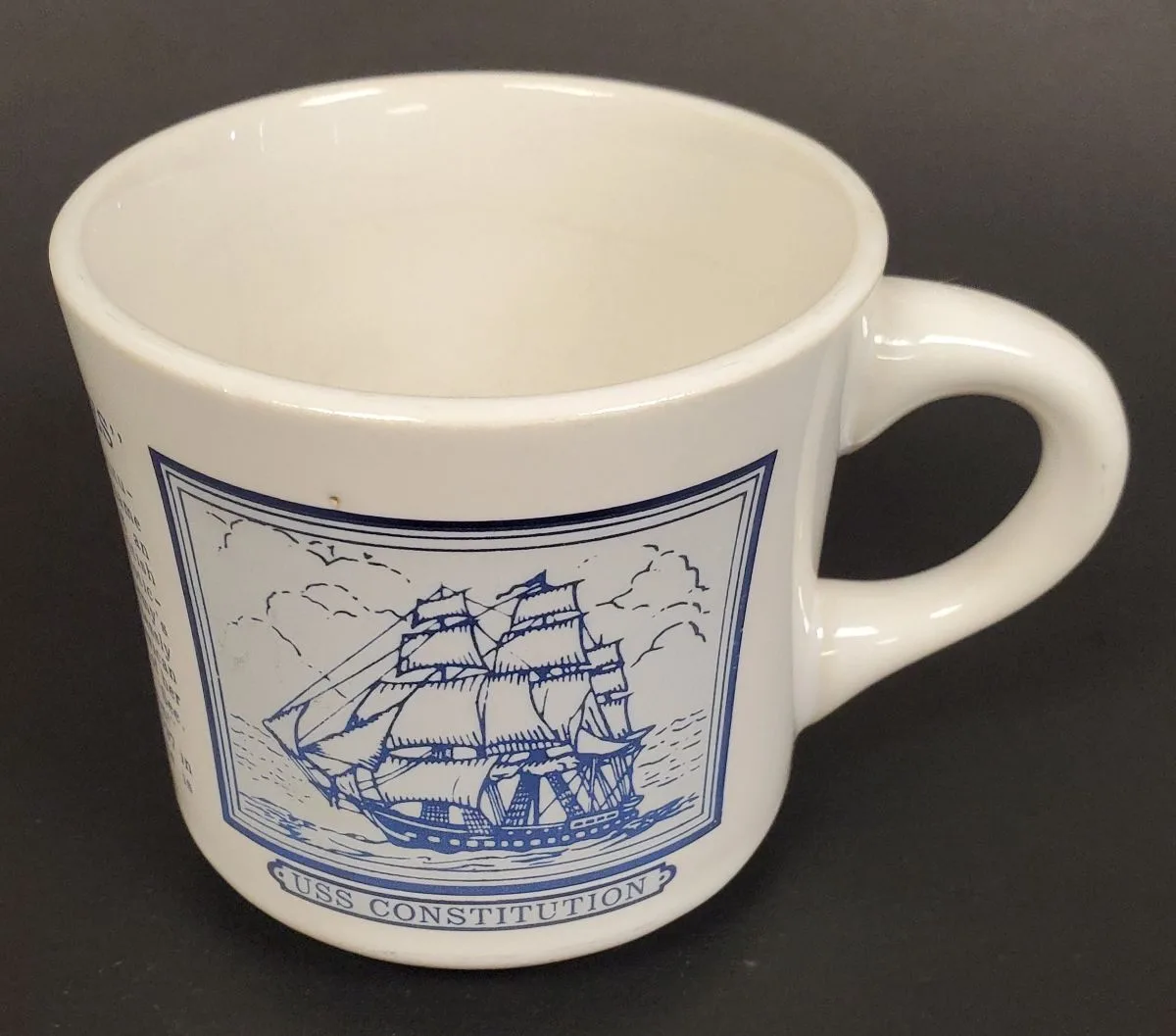 Vintage Old Ironside USS Constitution Ceramic Coffee Mug thumbnail