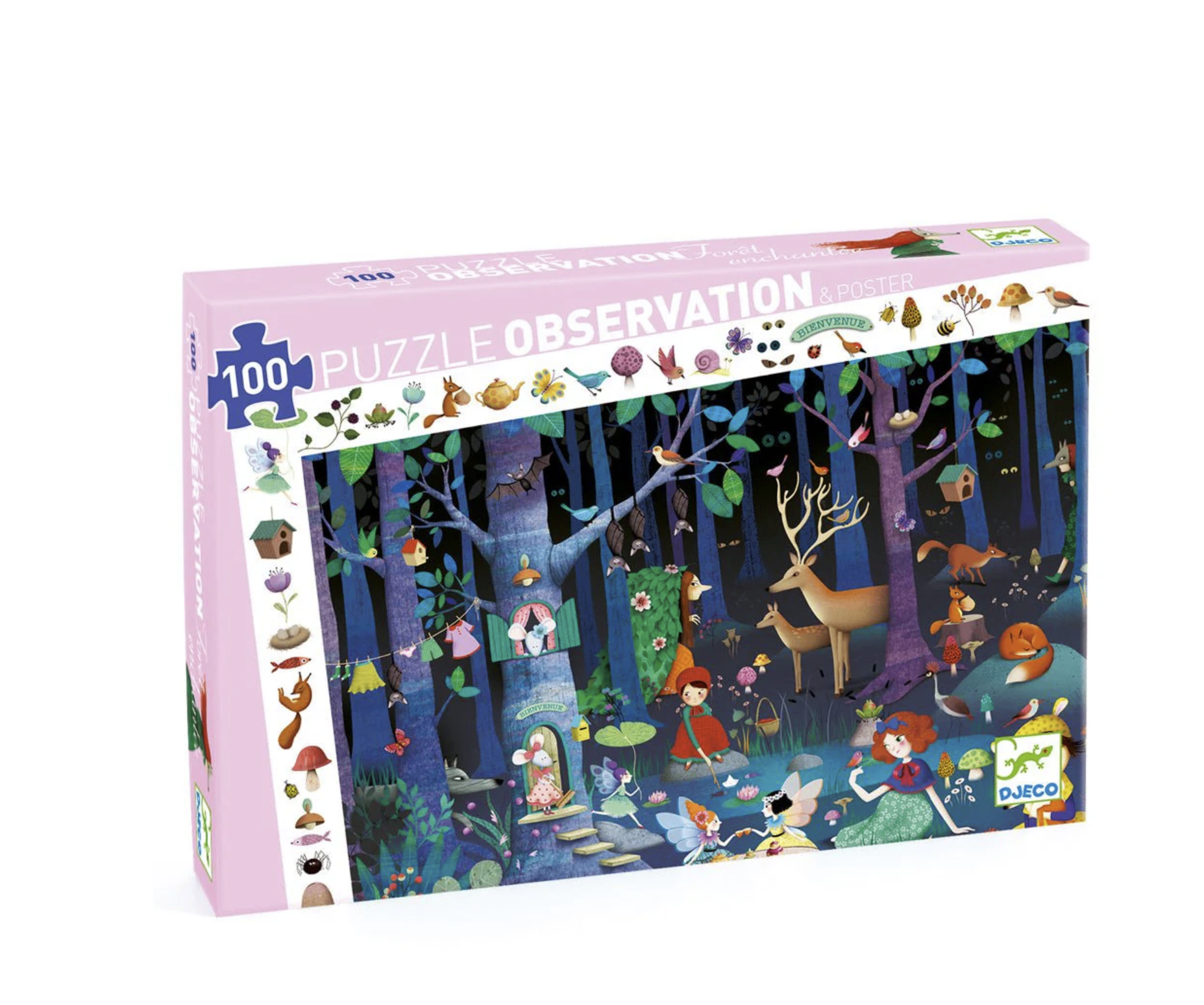 Djeco 100 Piece Observation Puzzle - Enchanted Forest 24 x 15" - photo 2