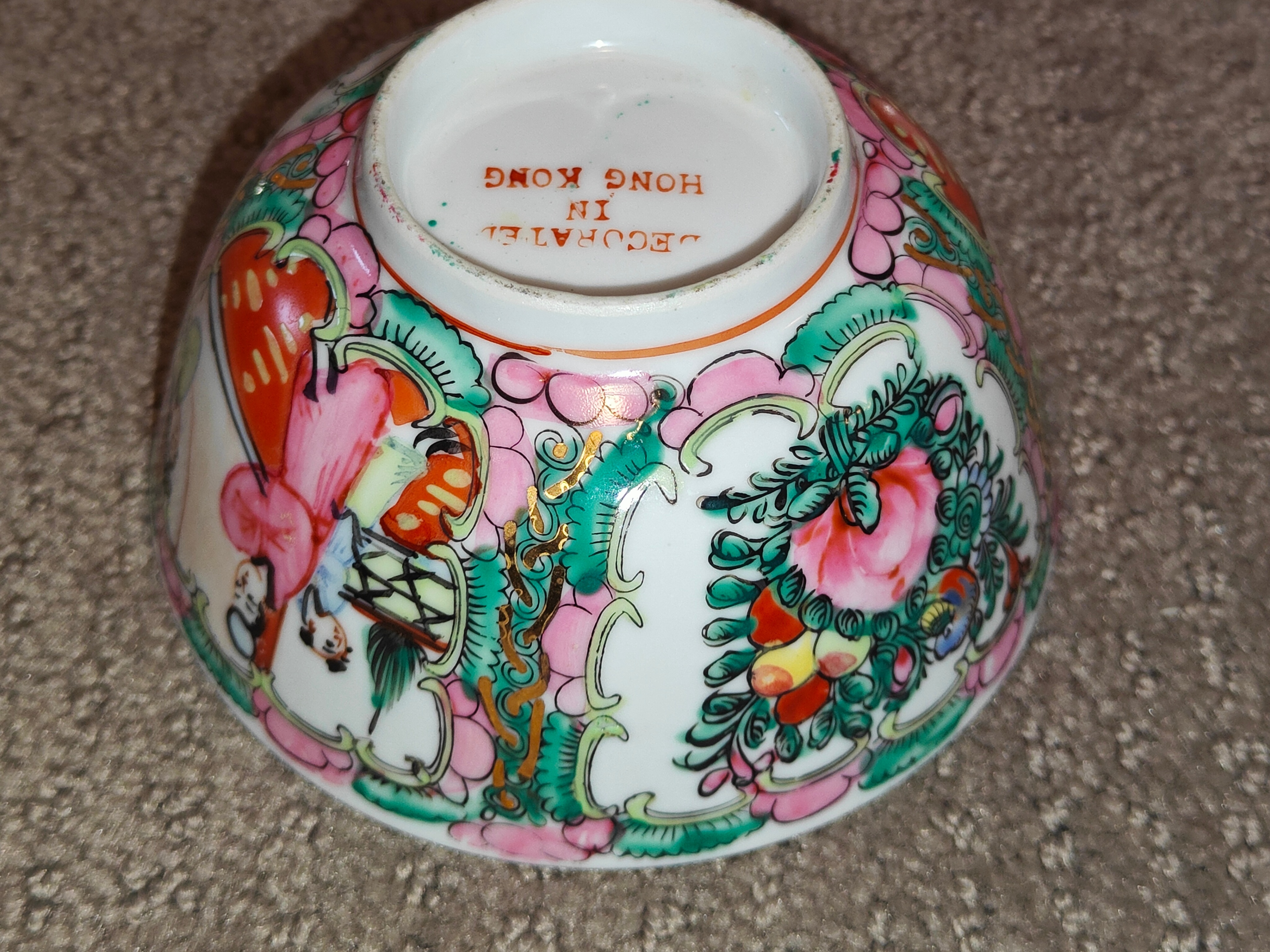 Chinese Rose Medallion Famille Porcelain Hand Painted Bowl Set - photo 5