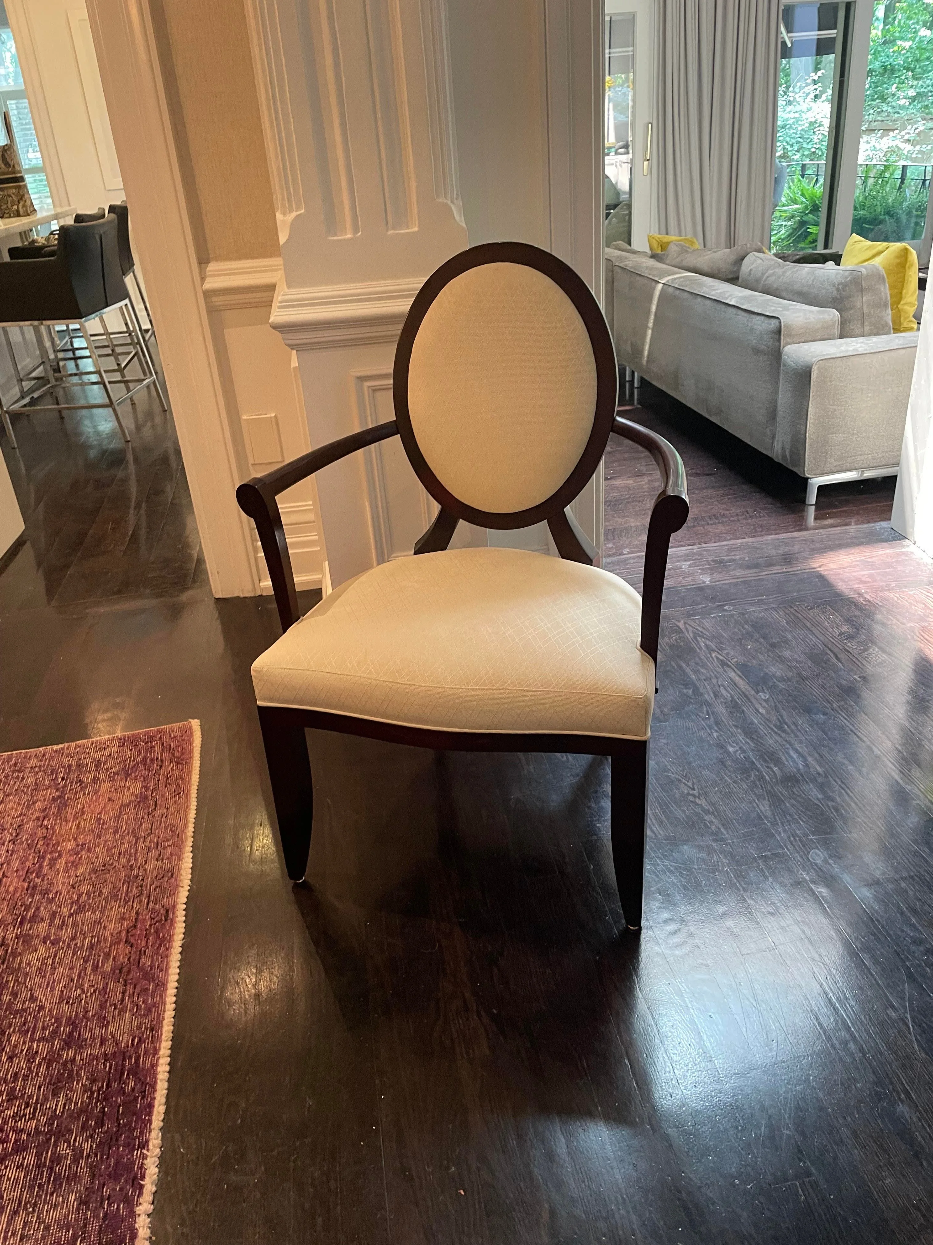 Dining chairs Oval cross back image indicator(3)