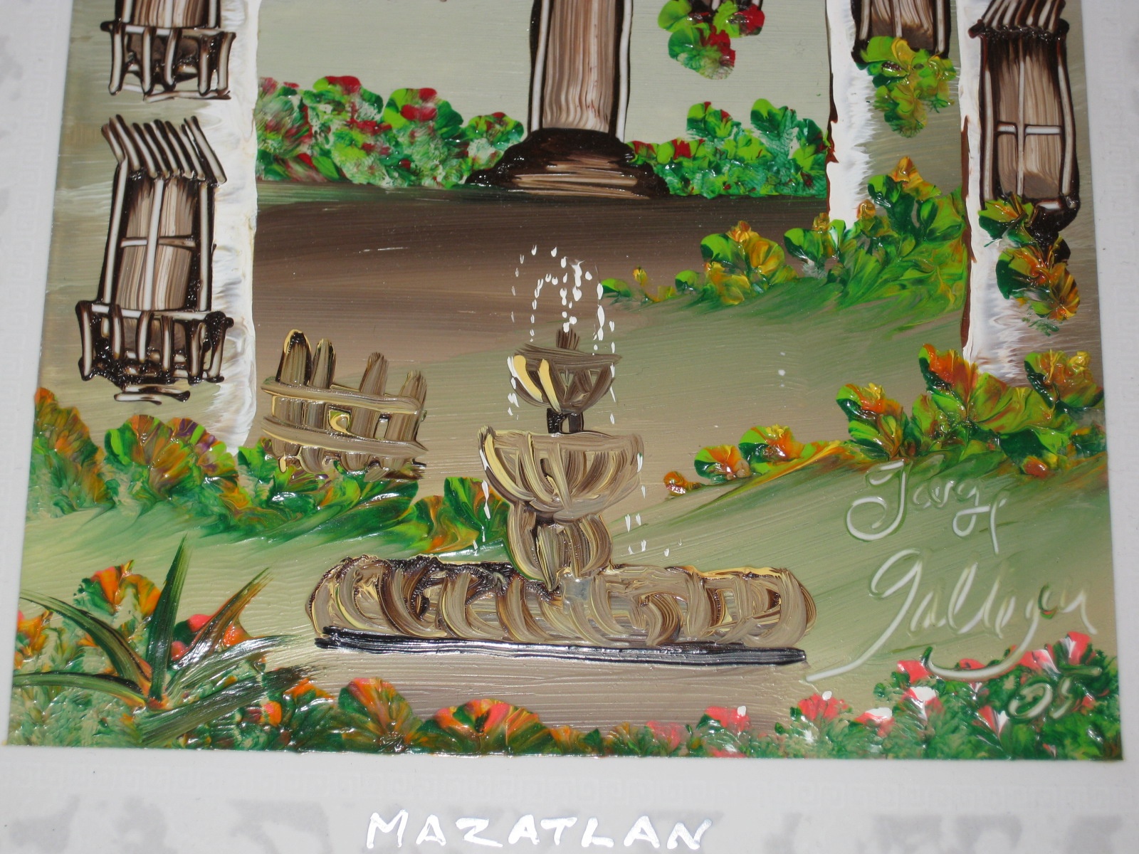 Unique Hand-Painted Mazatlan Mexico Ceramic Tile Art Artisan - photo 5