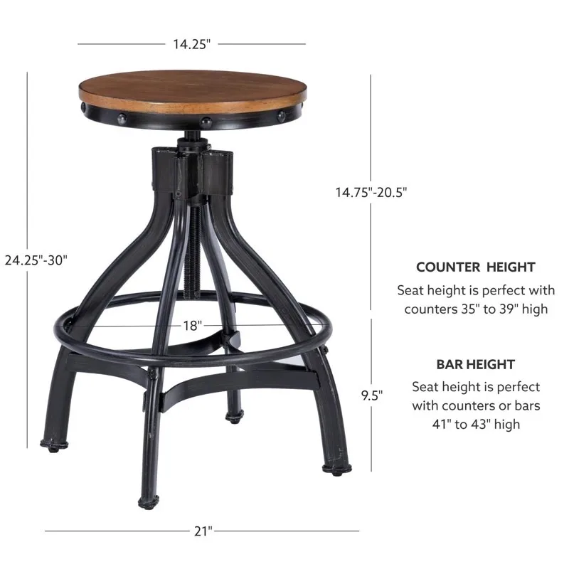 SINGLE Industrial Bar Stool image indicator(2)