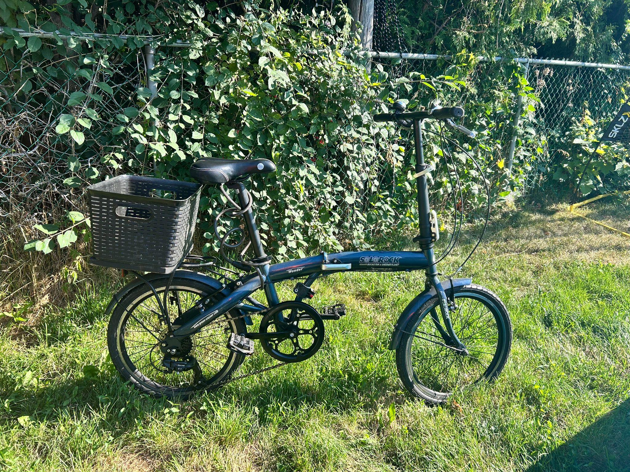 SoloRock Folding Bike with Basket