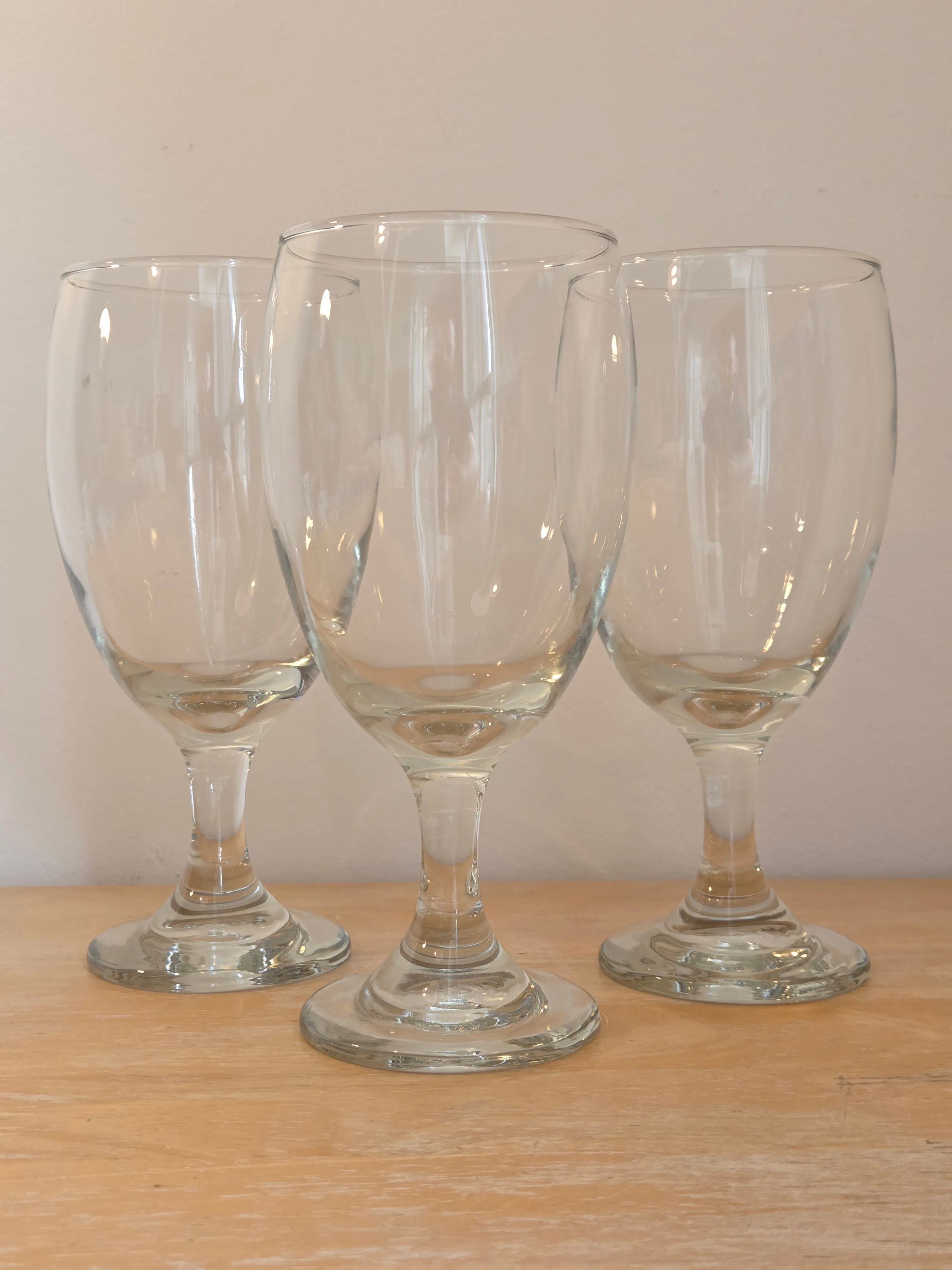 Set of 3 Clear Glass Goblets – 355 ml thumbnail