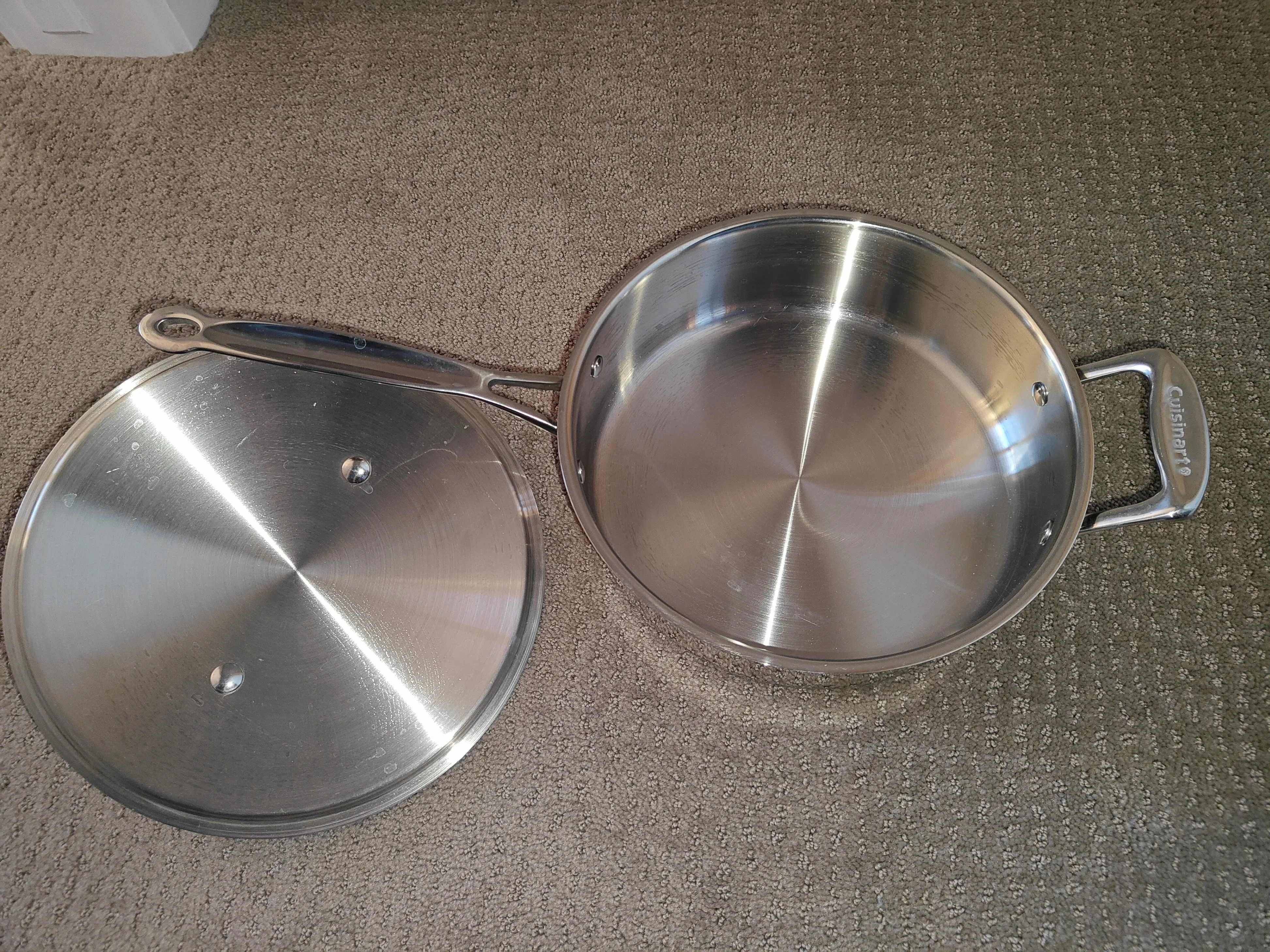 Cuisinart Stainless Steel Cookware 3.5 Quart Saute Pan w/ Cover image indicator(6)