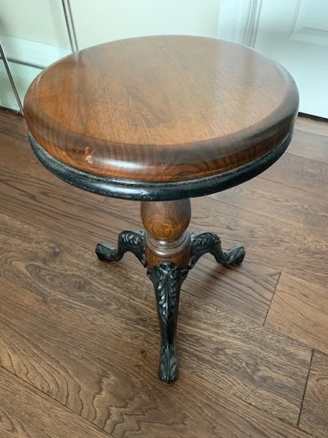 Antique Stool - Adjustable - Metal Legs - Restored thumbnail