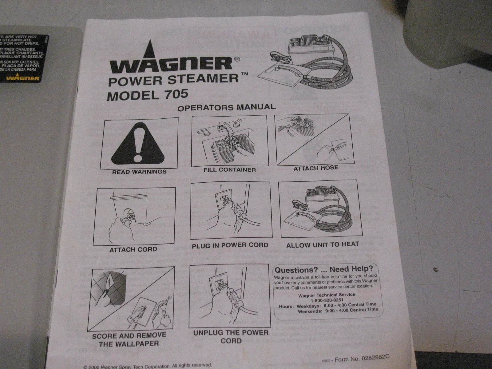 Wagner Corded Wallpaper Remover/Steamer, BRAND NEW image indicator(7)