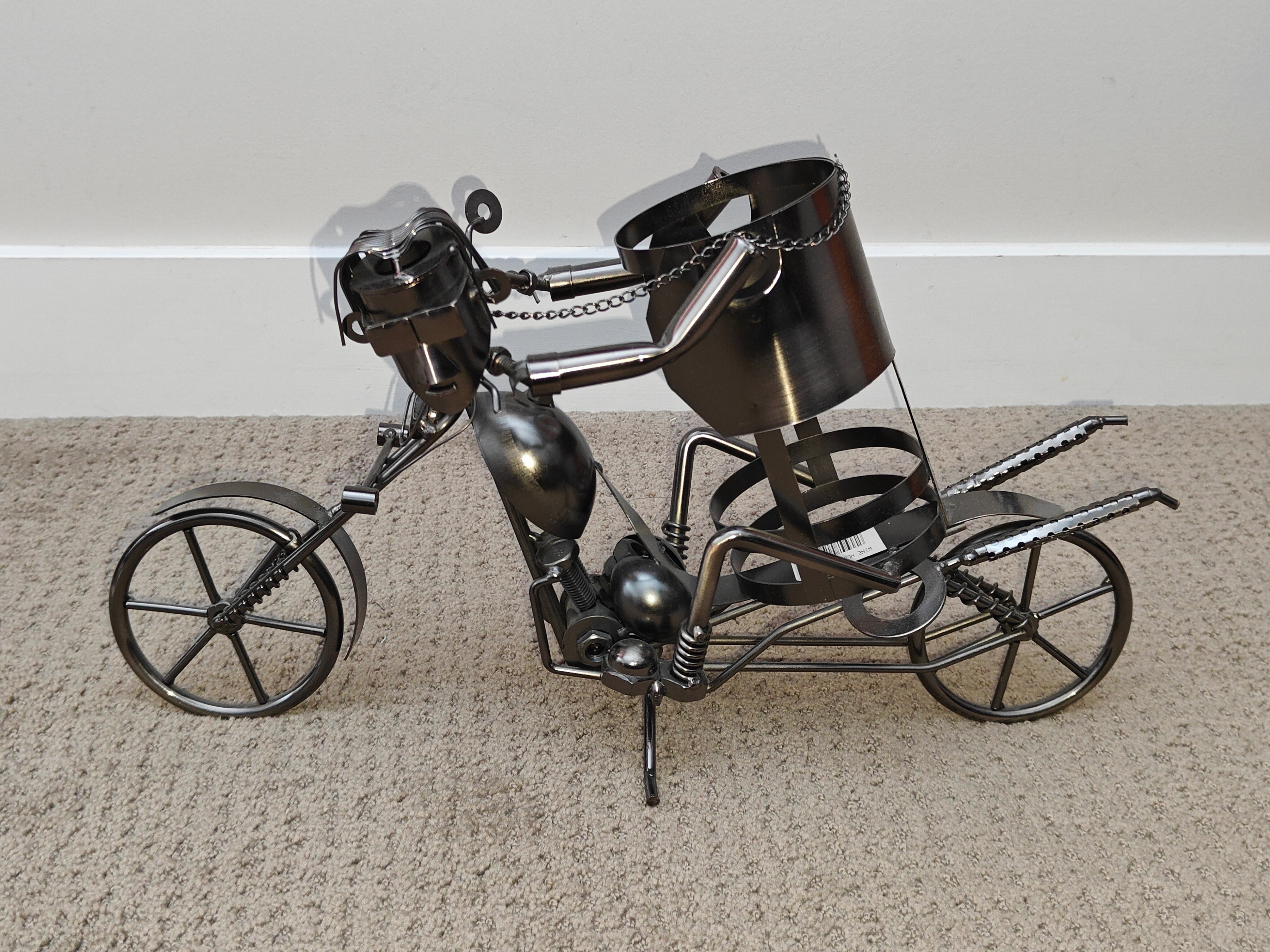 Art Metal Tabletop Motorcycle Bike Wine Display Rack Holder - photo 5