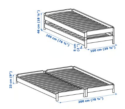 Ikea Utaker Stackable Twin Bed - photo 2