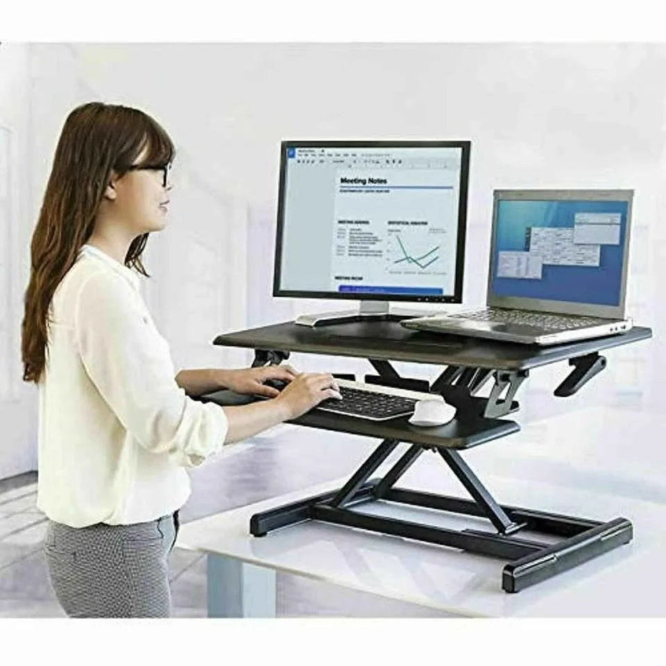 Seville Classics, airLIFT PRO Pneumatic Computer Desk thumbnail