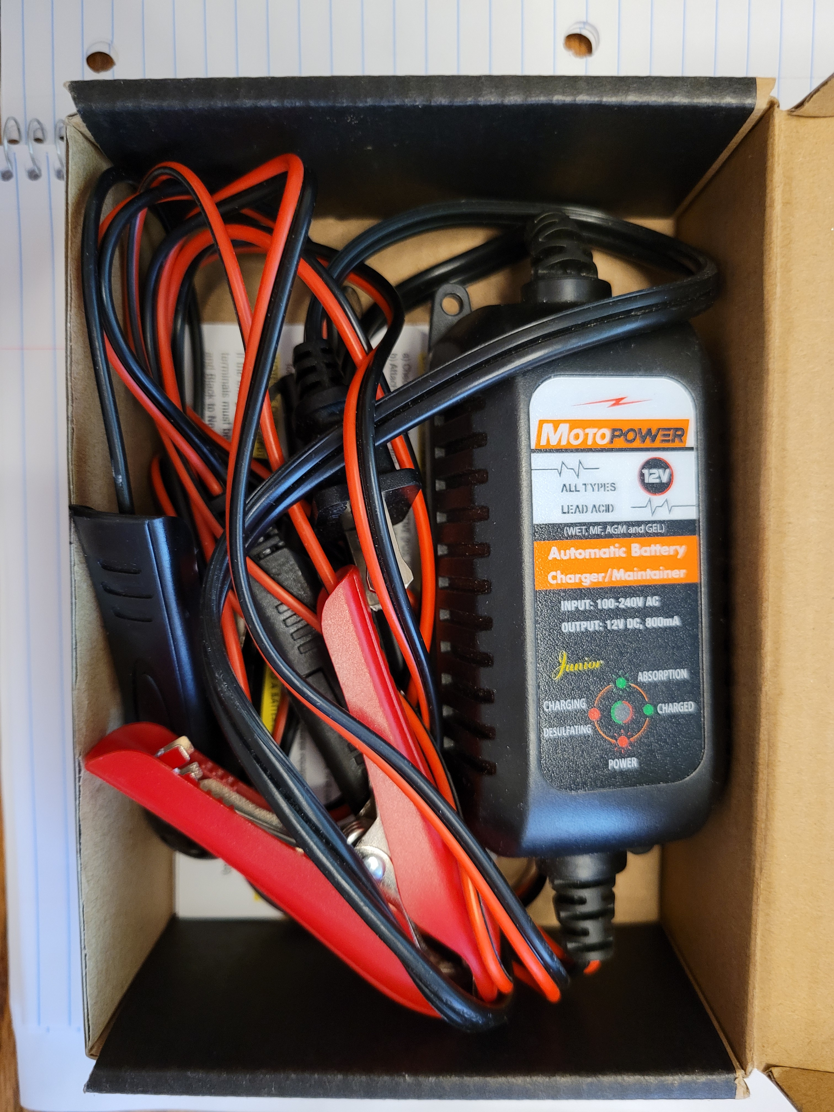 Motopower Automatic Battery Charger /Maintainer