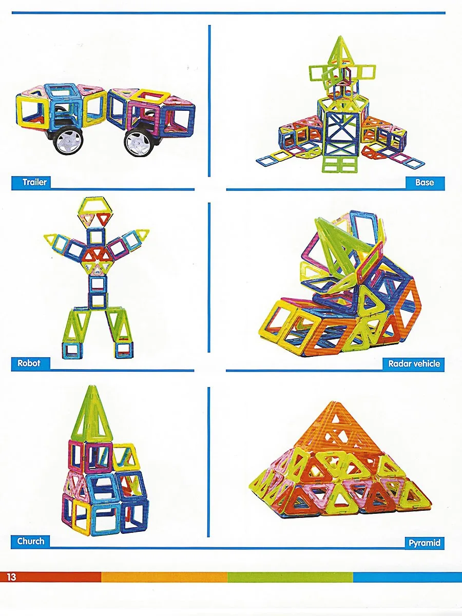 198 pcs Educational Kids Building Blocks Toys 3D Magnetic Sets image indicator(5)