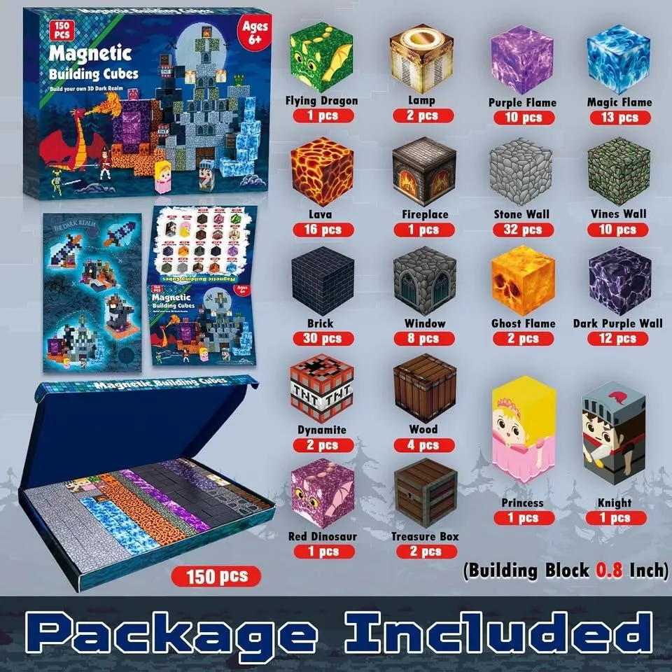 GraceDuck 150 PCS Magnetic Blocks for Kids' Toys *BRAND NEW* image indicator(2)