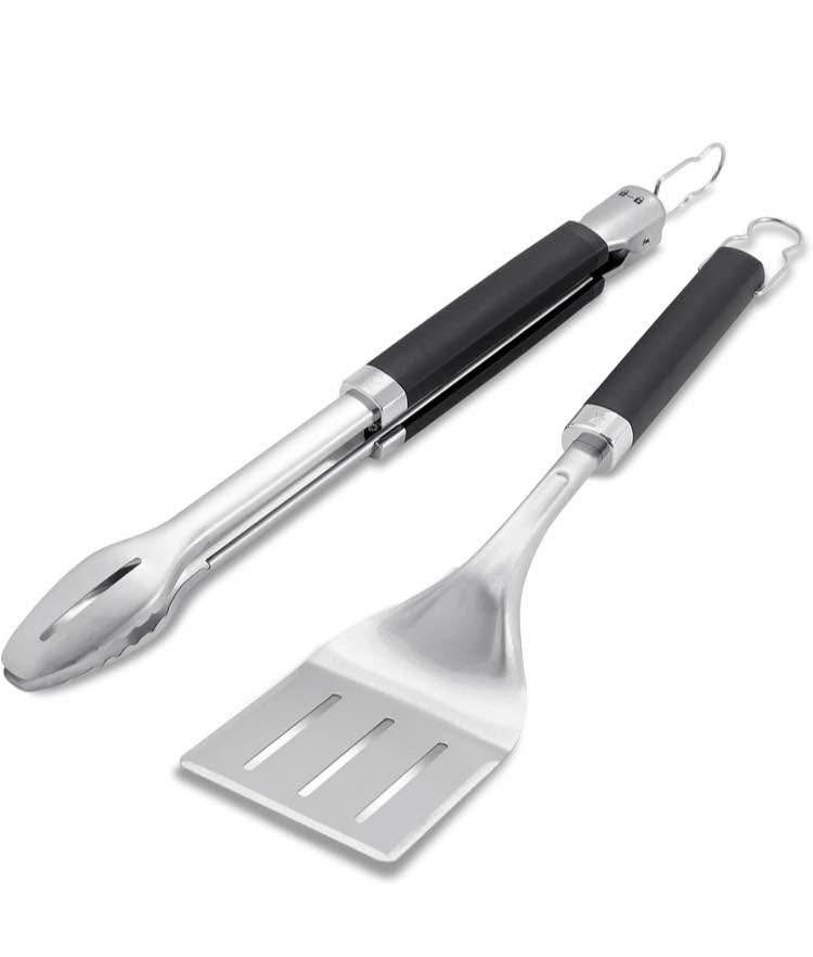 Weber Precision Grill Tongs & Stainless steel Spatula Set