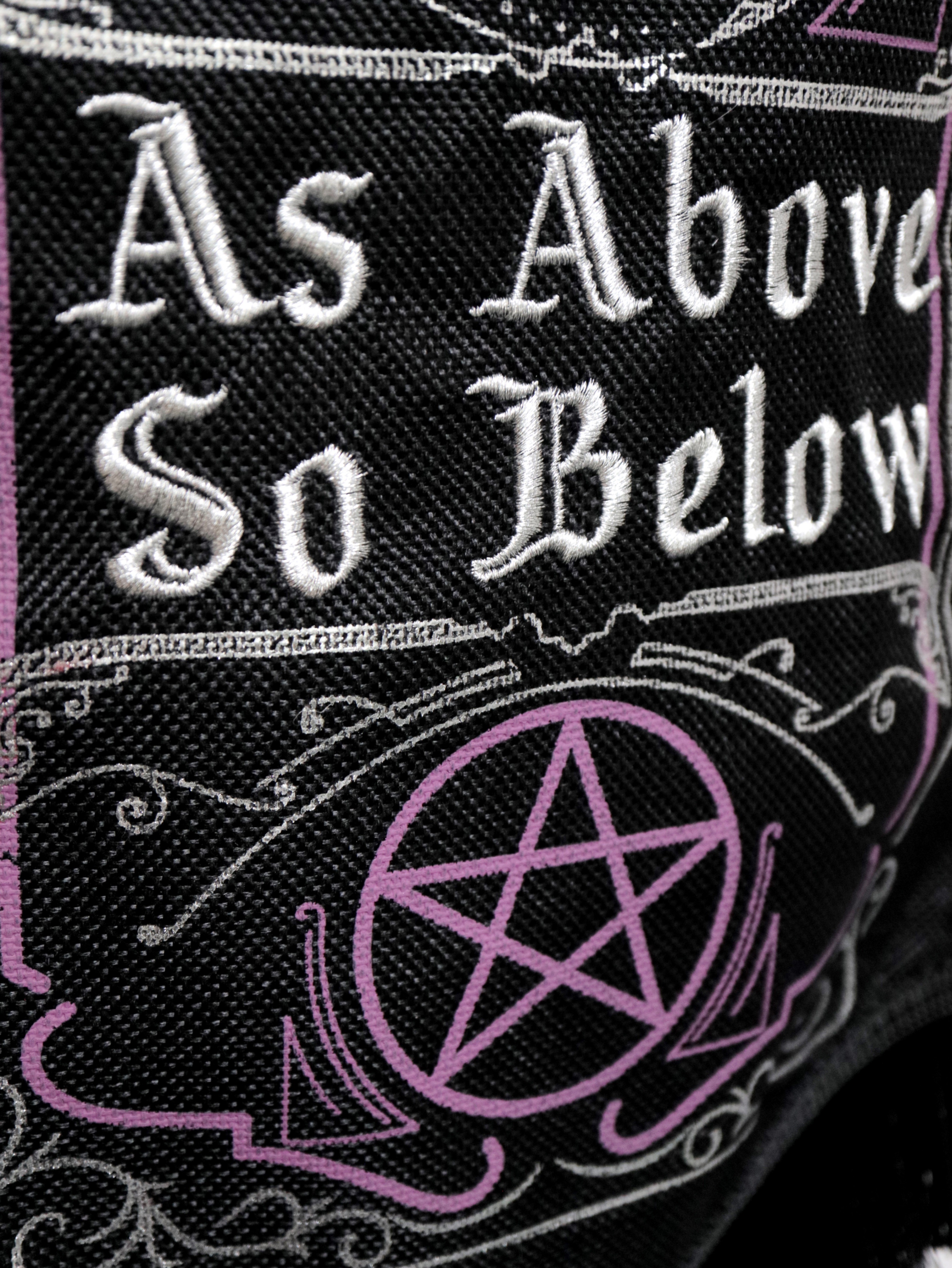 Spirit Halloween Decor Embroidered Tapestry “As Above So Below“ - photo 5
