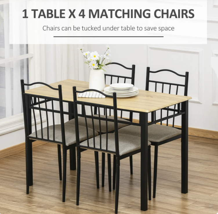 new Set of 4 dining chairs and table