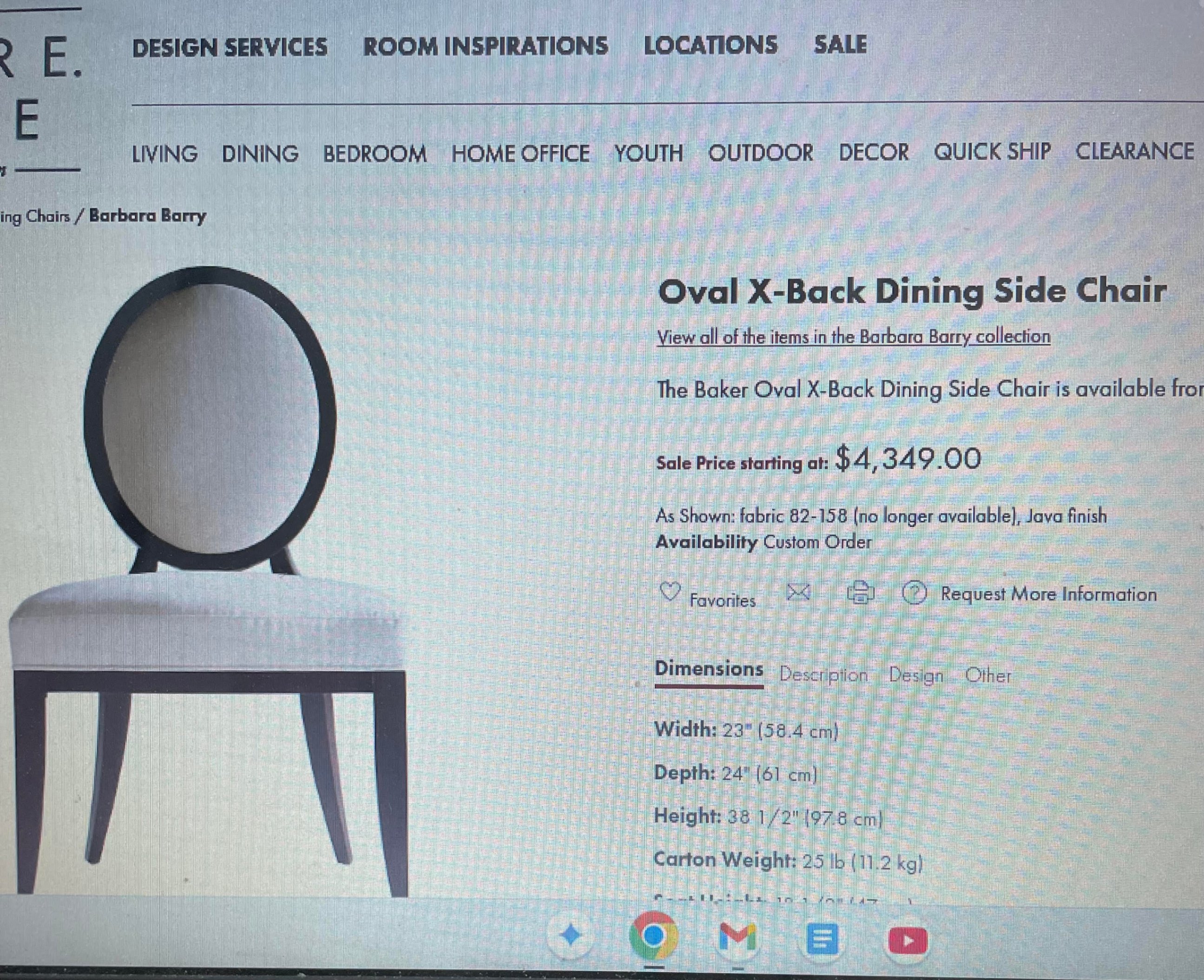 Dining chairs Oval cross back - photo 4