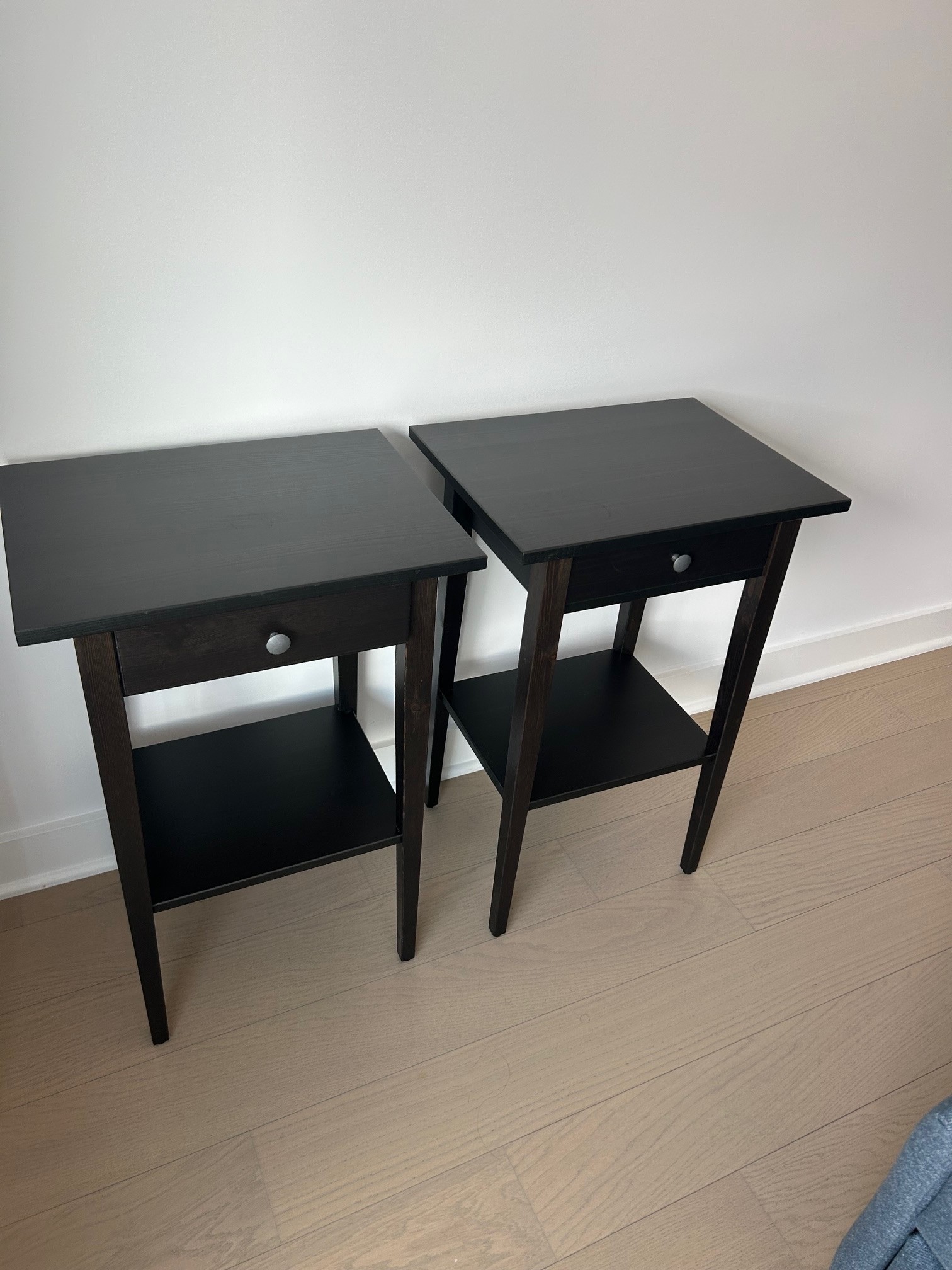 IKEA HEMNES Nightstand, black-brown,