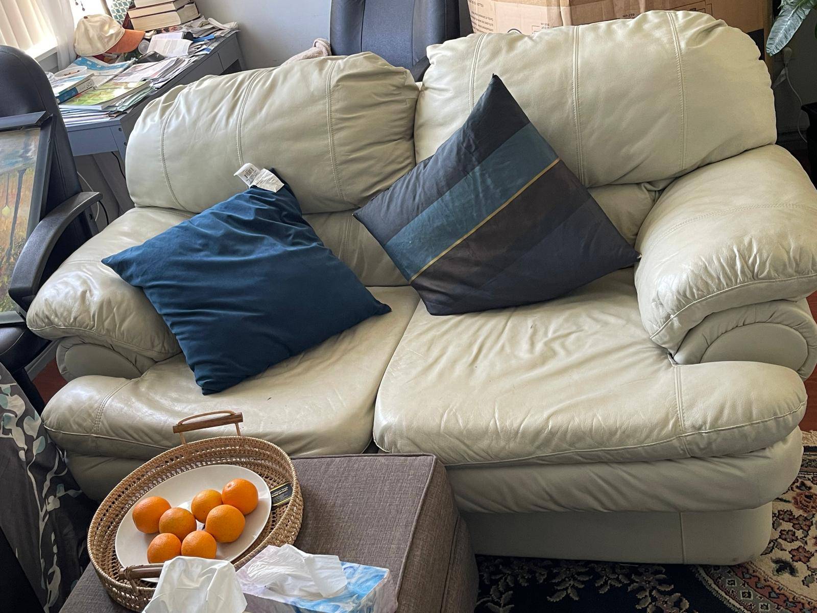 3+2 seater leather sofa set - photo 2