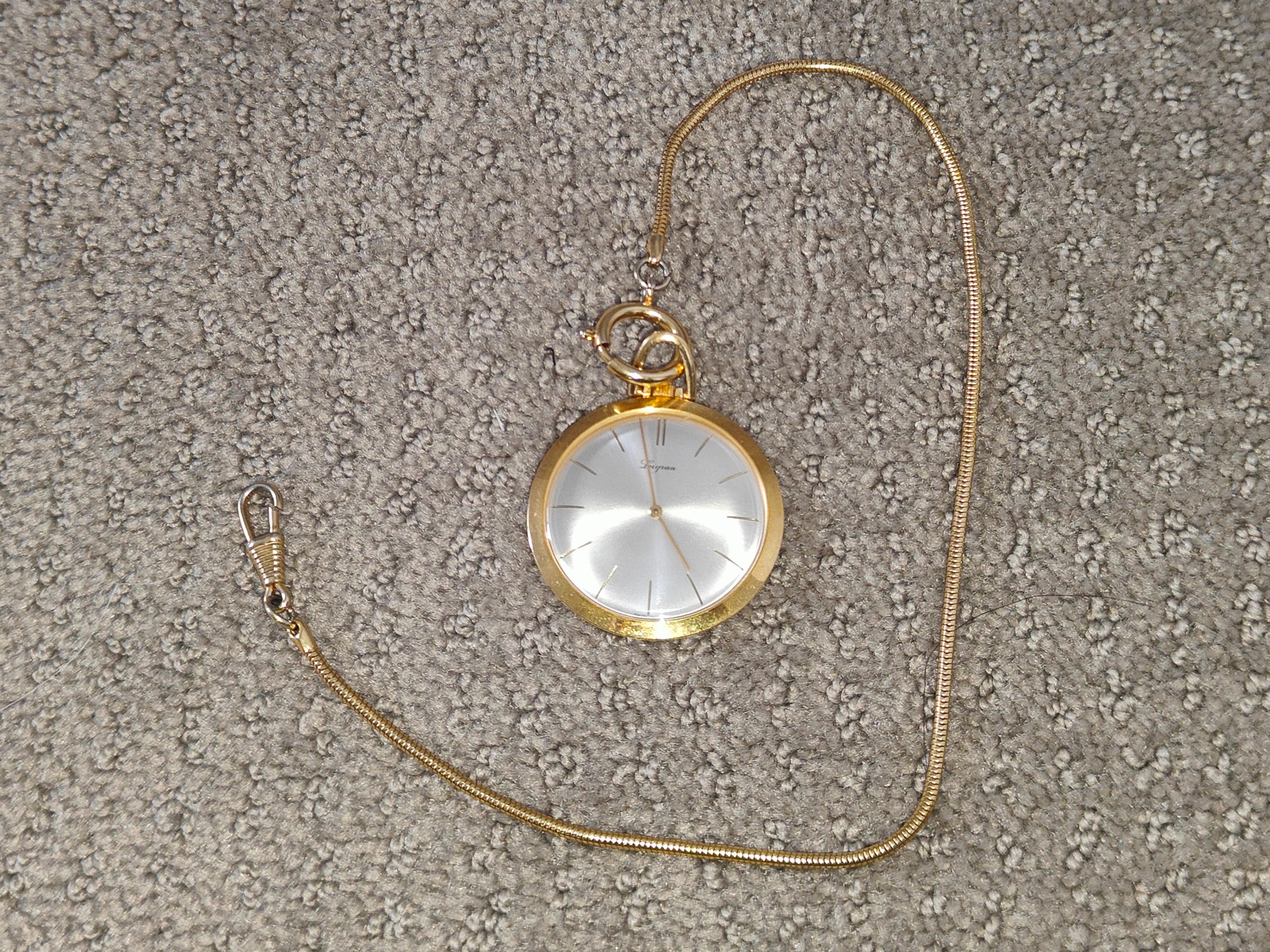 Vintage LUGRAN Swiss WIND UP Pocket / Pendant Men WATCH - photo 2