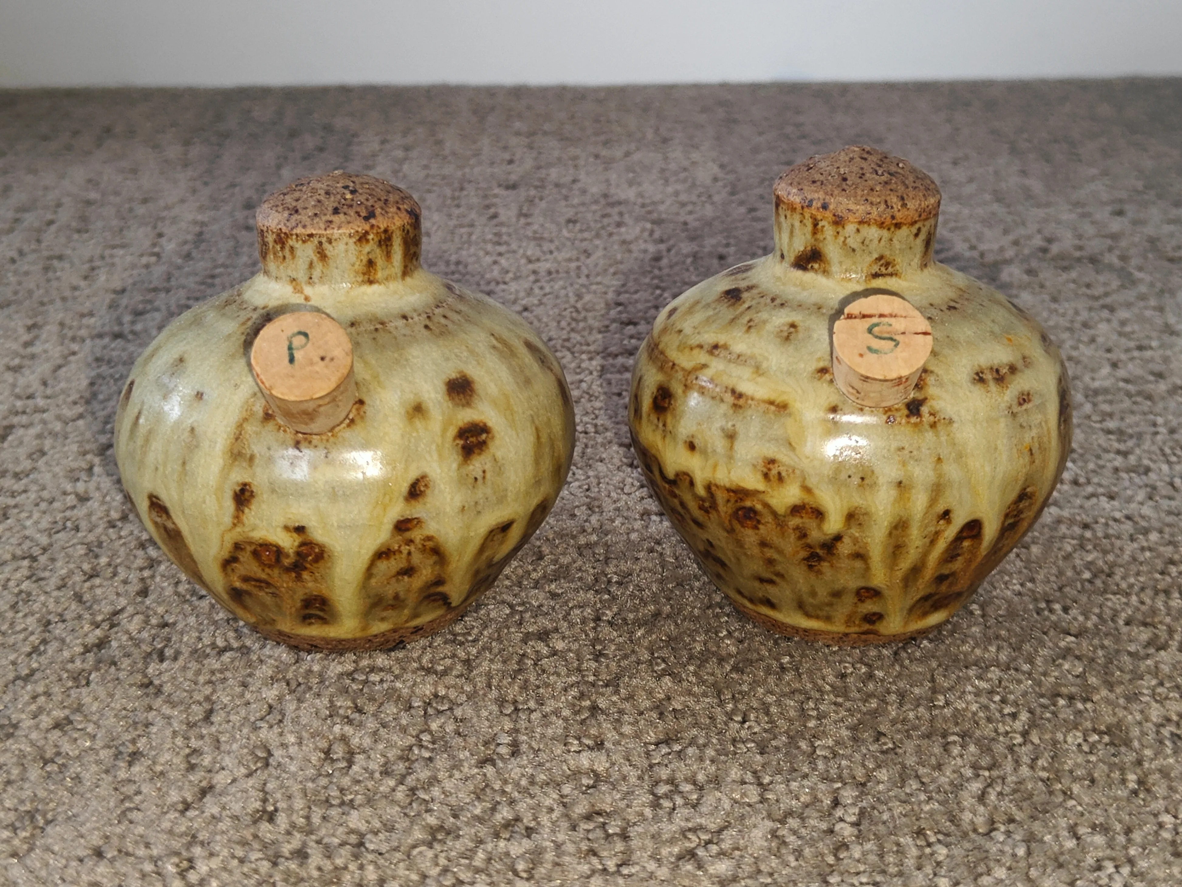 Artisan Pottery Salt & Pepper Shakers - Rustic Glaze image indicator(2)