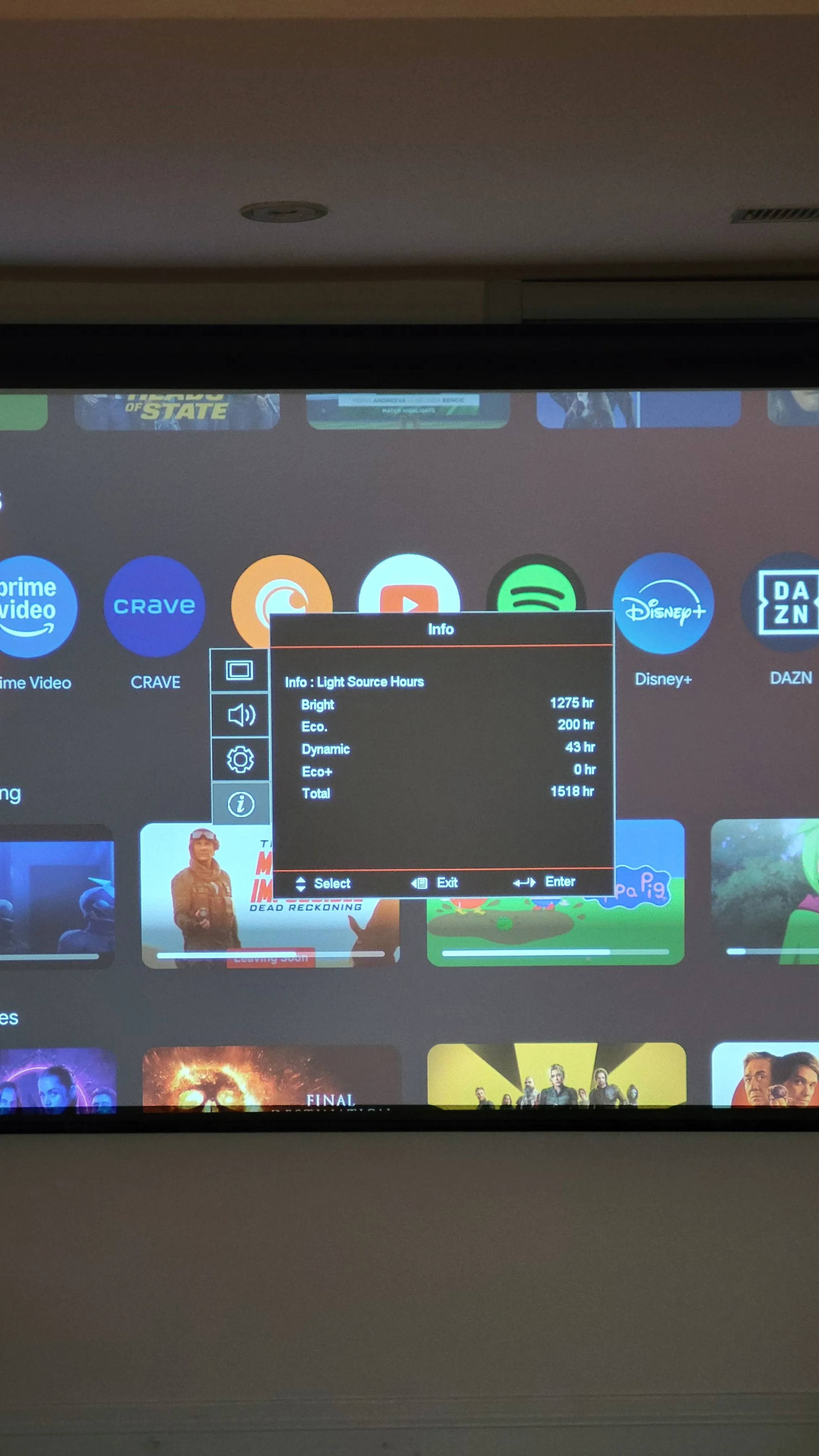 Optoma UHD35 4k Projector image indicator(4)