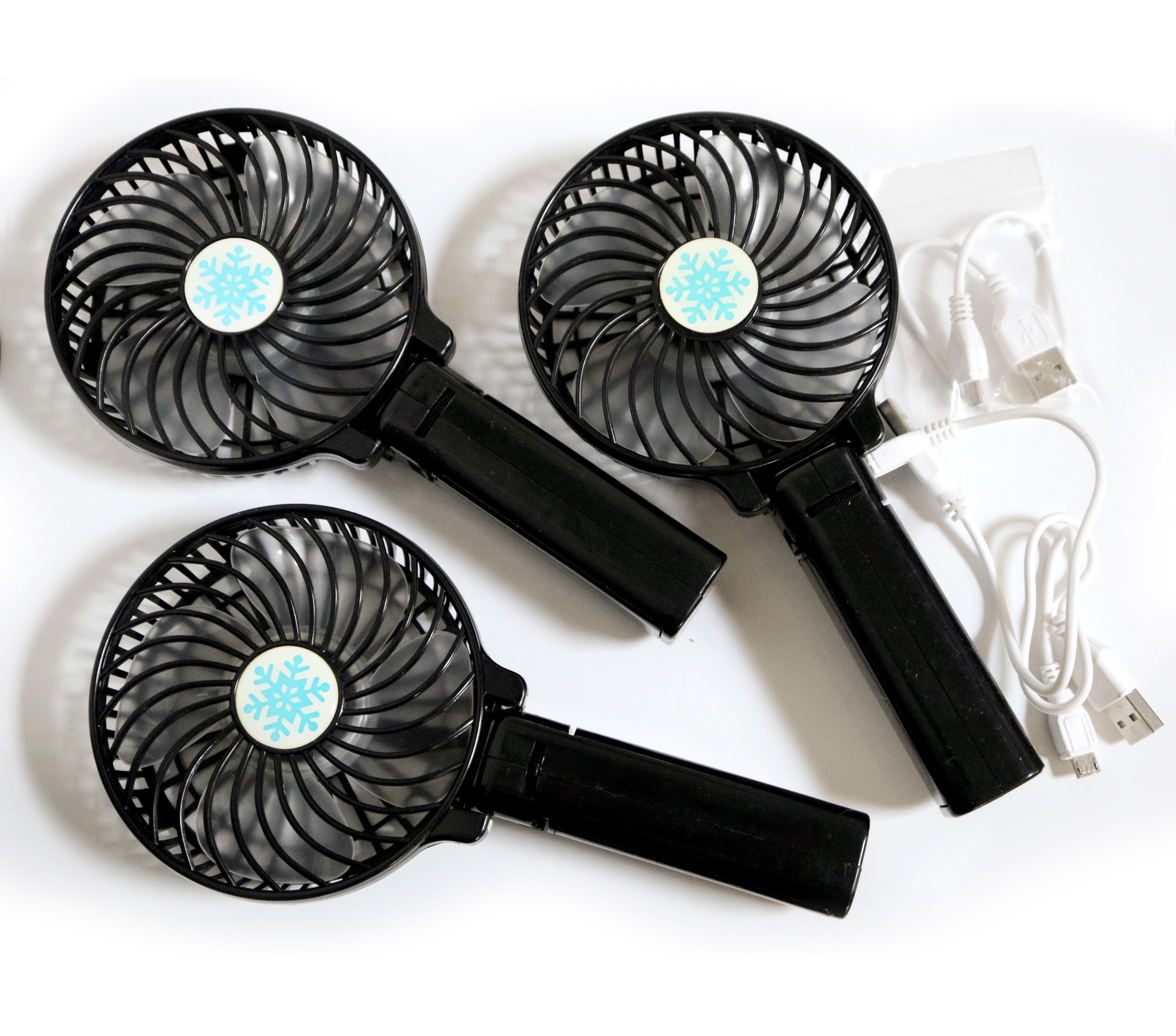 ALL 3 - Handheld Mini USB Powered Folding Fans