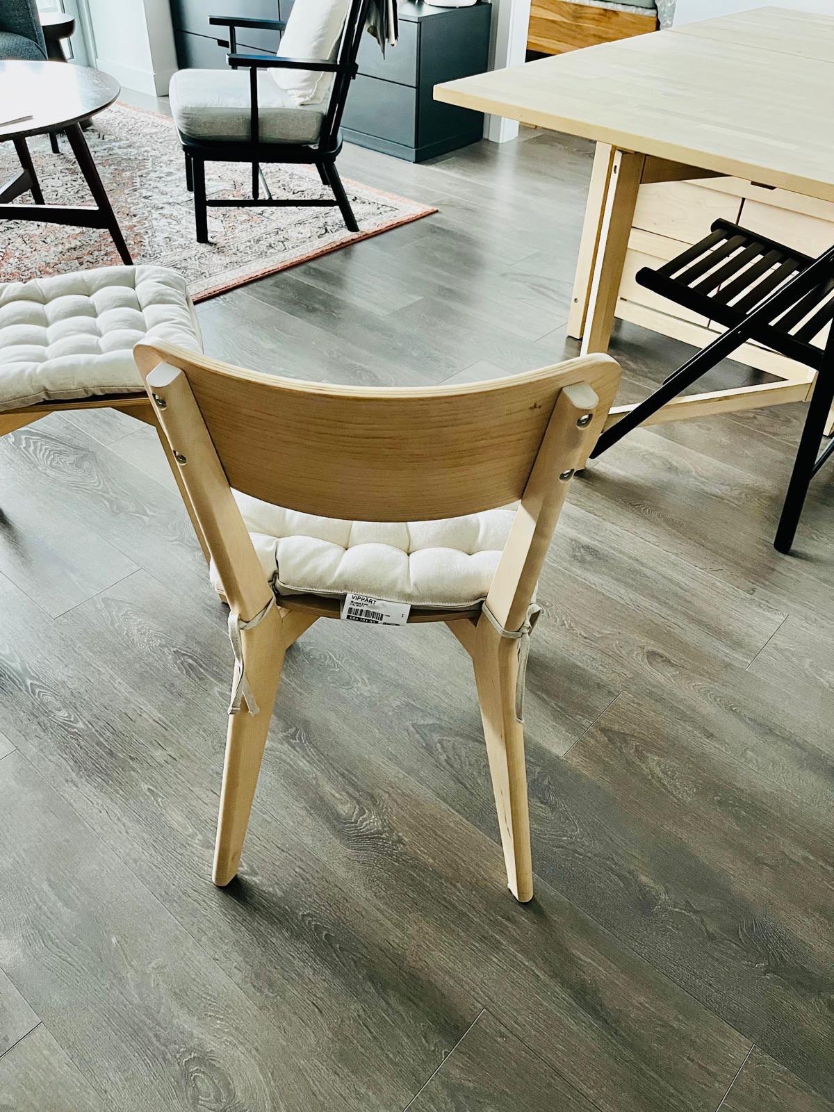 IKEA LISABO Chair – Ash Veneer with Beige Seat Pad - photo 5
