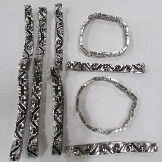 MEN'S STAINLESS STEEL BRACELETS 9" LONG BRAND NEW! thumbnail
