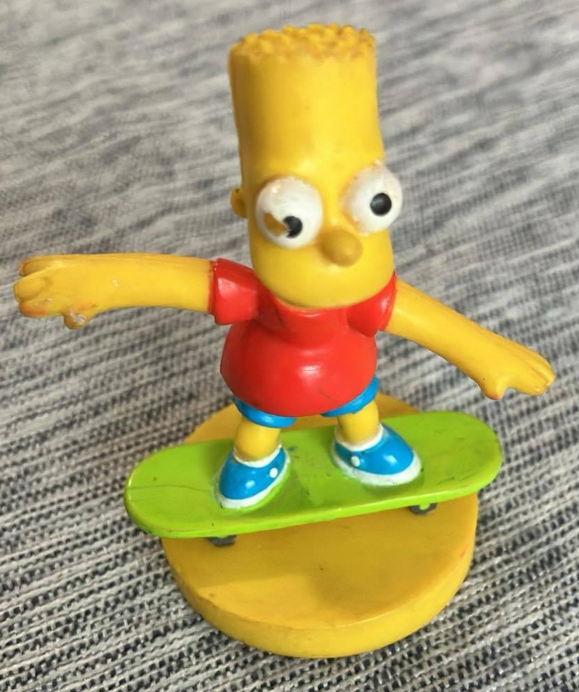 Simpsons Bart on a Skateboard Figure - 2 Inches