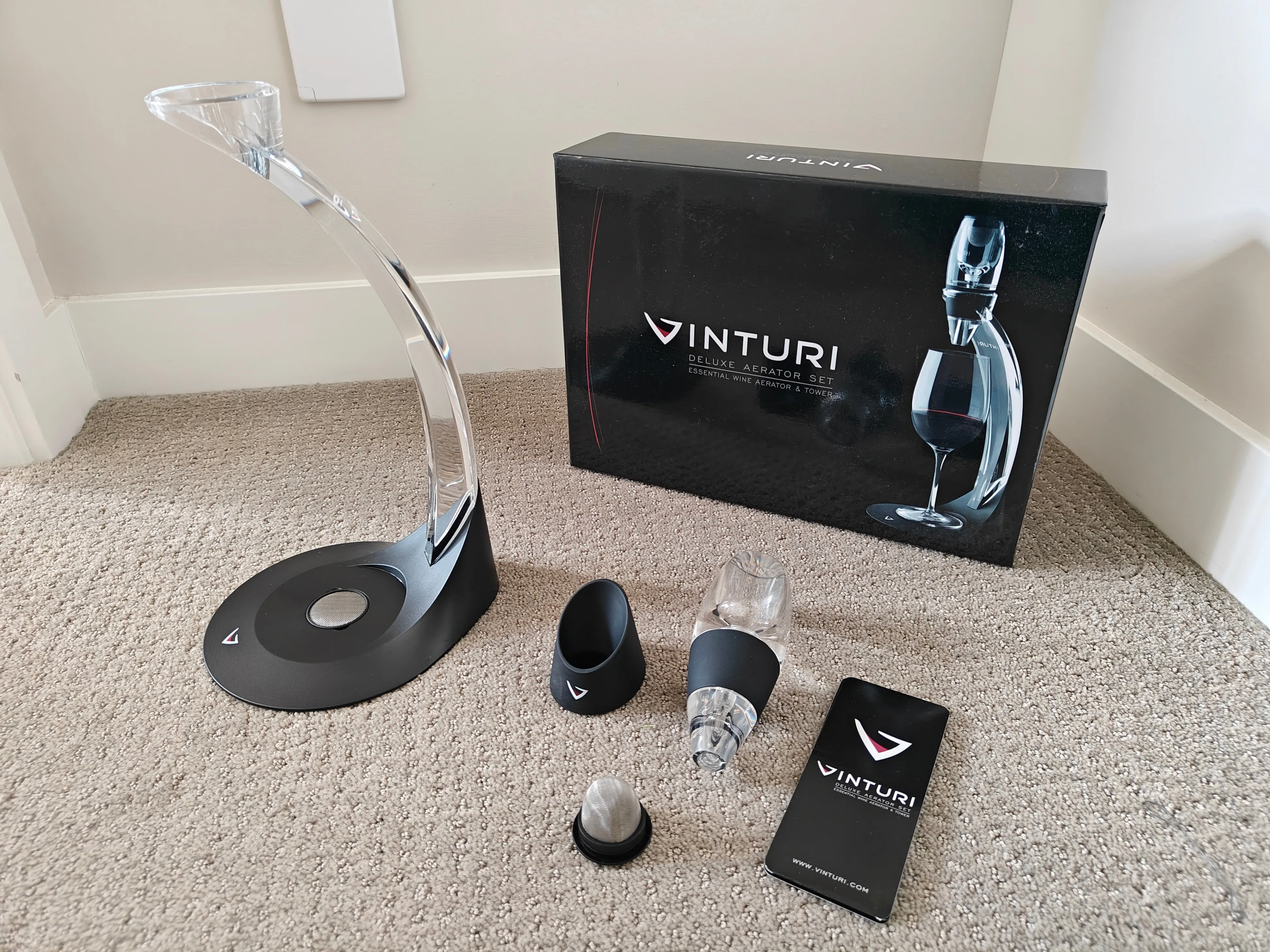 Vinturi Deluxe Aerator Set - Essential Red Wine Aerator & Tower thumbnail