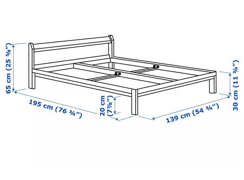 NEIDEN IKEA Bed Frame – Full Size, Pine - photo 3