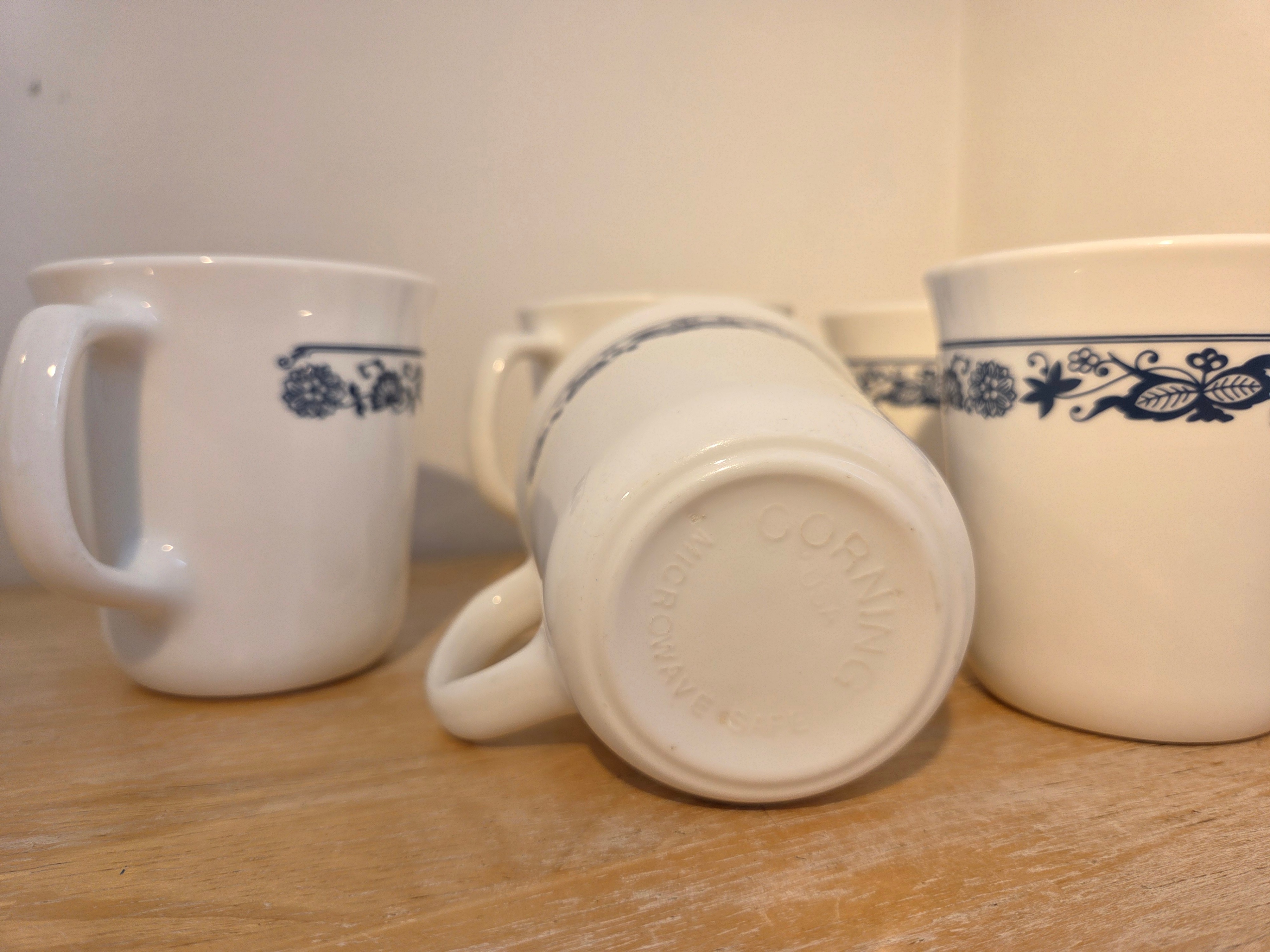 Corning Ware Old Town Blue Coffee Mugs, Set of 5 –USA, Vintage - photo 4