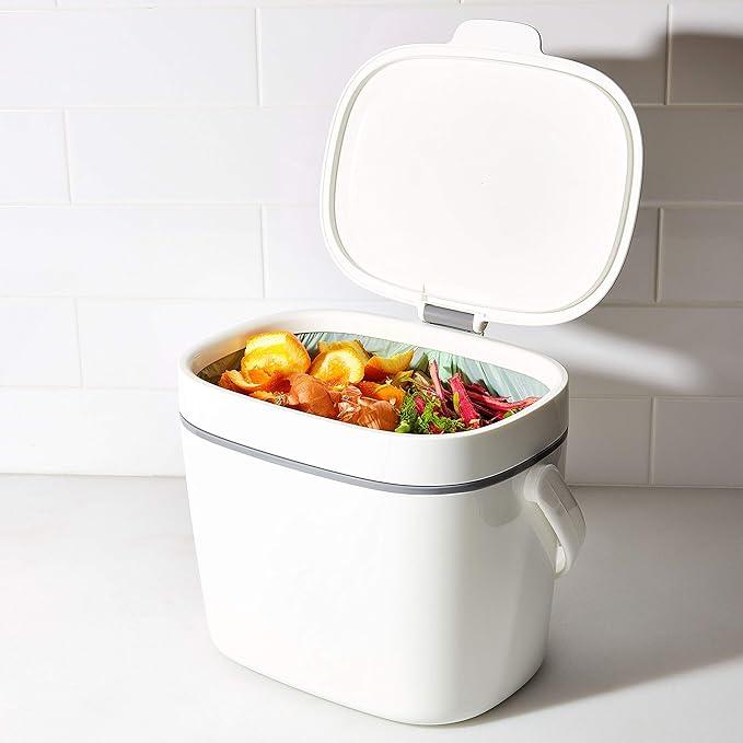 NEW OXO Good Grips Easy-Clean Compost Bin, 1.75 GAL/6.62 L