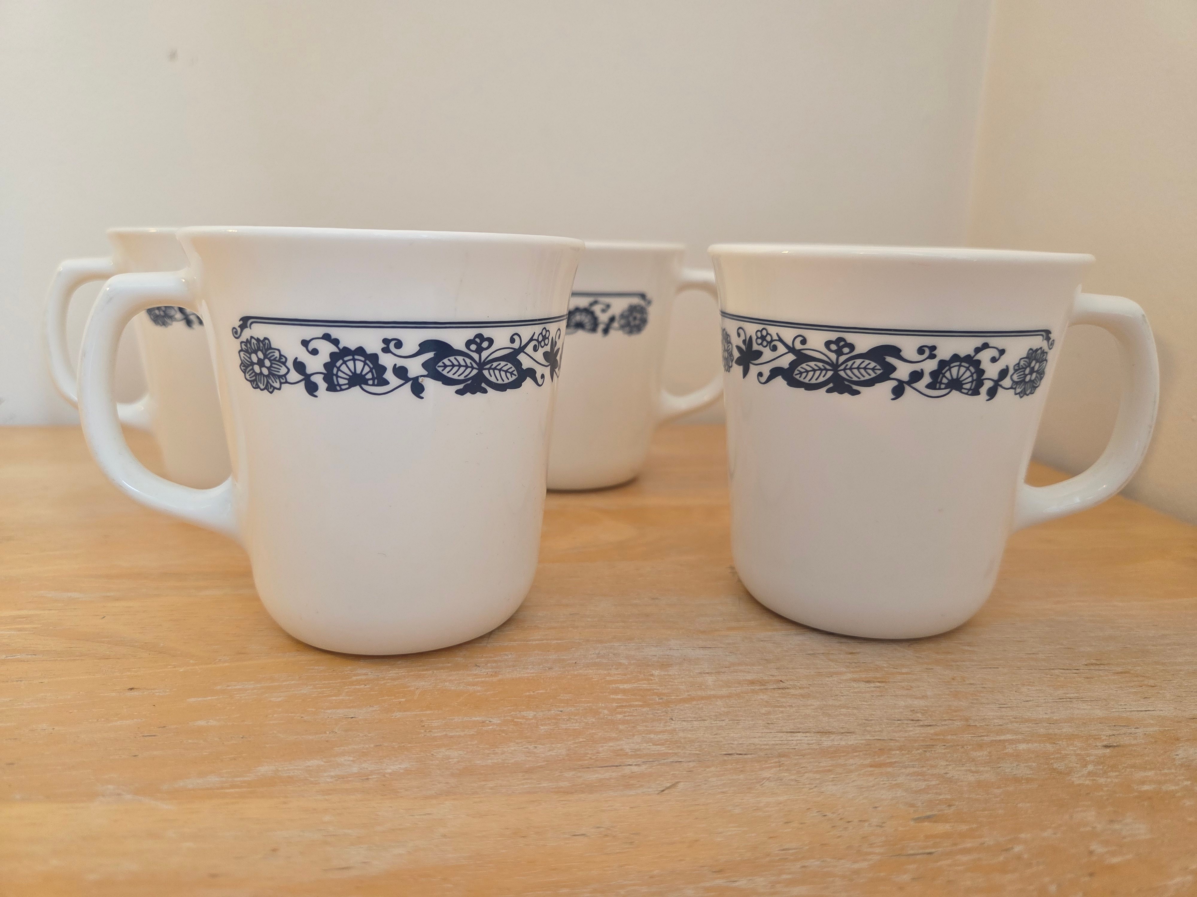 Corning Ware Old Town Blue Coffee Mugs, Set of 5 –USA, Vintage - photo 2