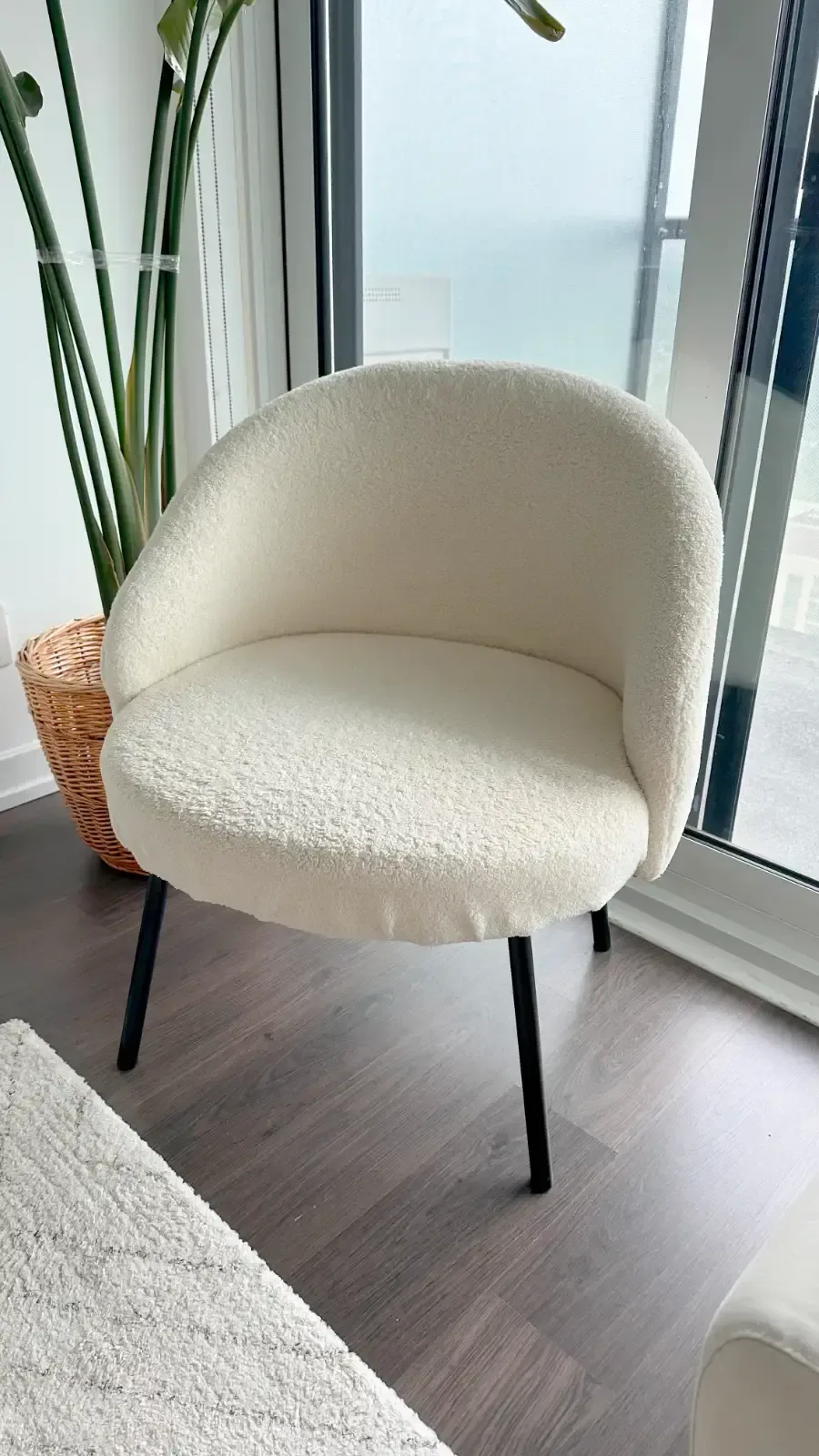 Homepop Home Decor | Upholstered Modern Sherpa Accent Chair thumbnail