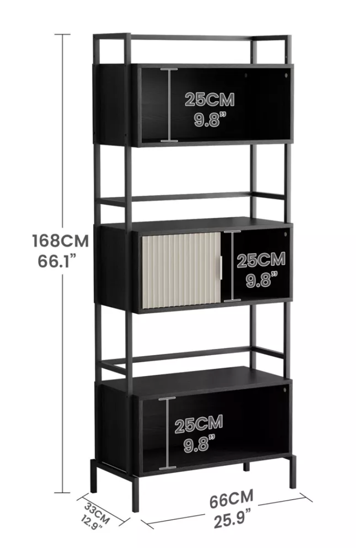 Wooden bookshelf (3 cubbies, 5 tiers) - photo 3